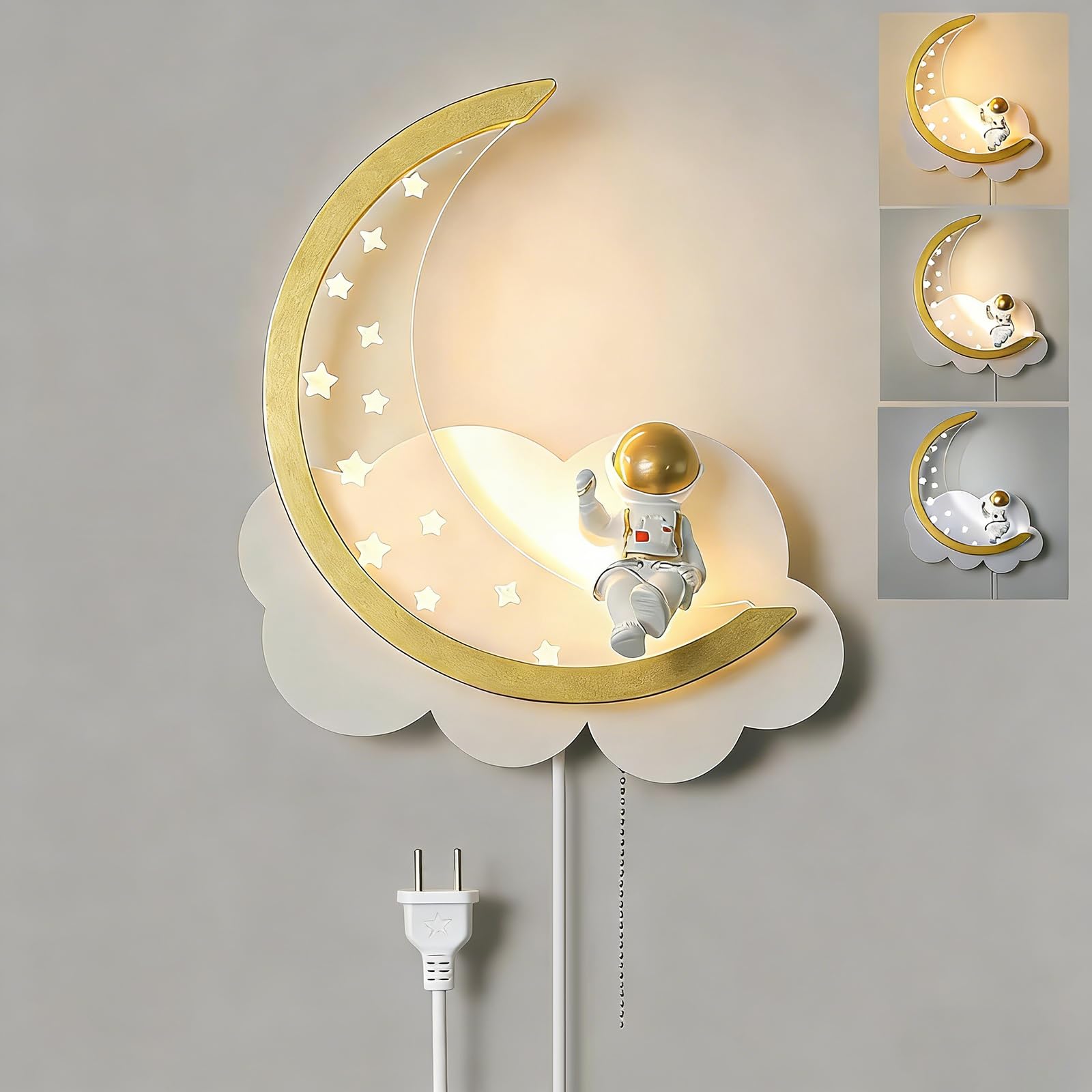 LED-wolken wandlamp met schakelaar, kinder Muurlamp binnen dimbaar bedlampje 3000K-6000K 3 kleurtemperatuur Cloud Lamp Nursery Wall Pink Clouds Nachtlampje voor Meisjes Slaapkamer Lamp