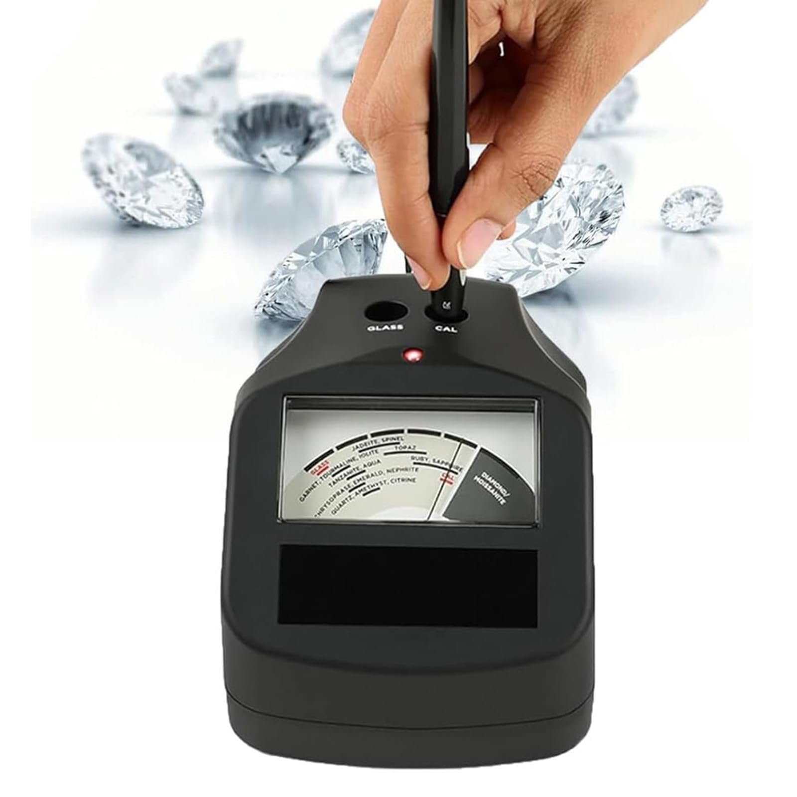 HajMyrdonyx Diamond And Moissanite Tester, Professional Diamond Detector,Diamond Tester With Assisted Thermal Calibration, Precious Metal Verifier with Thermal Conductivity Meter