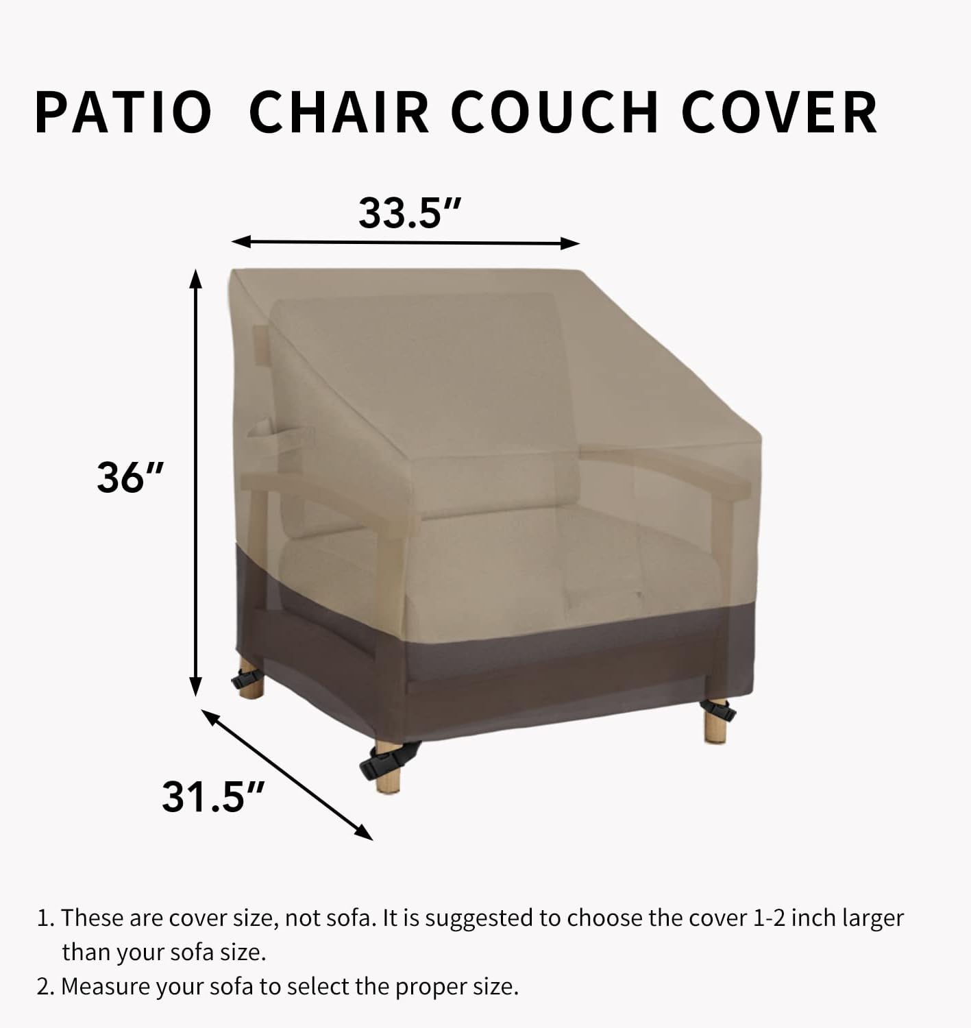 Easy-Going Patio Chair Cover Bundles Sofa Cover…