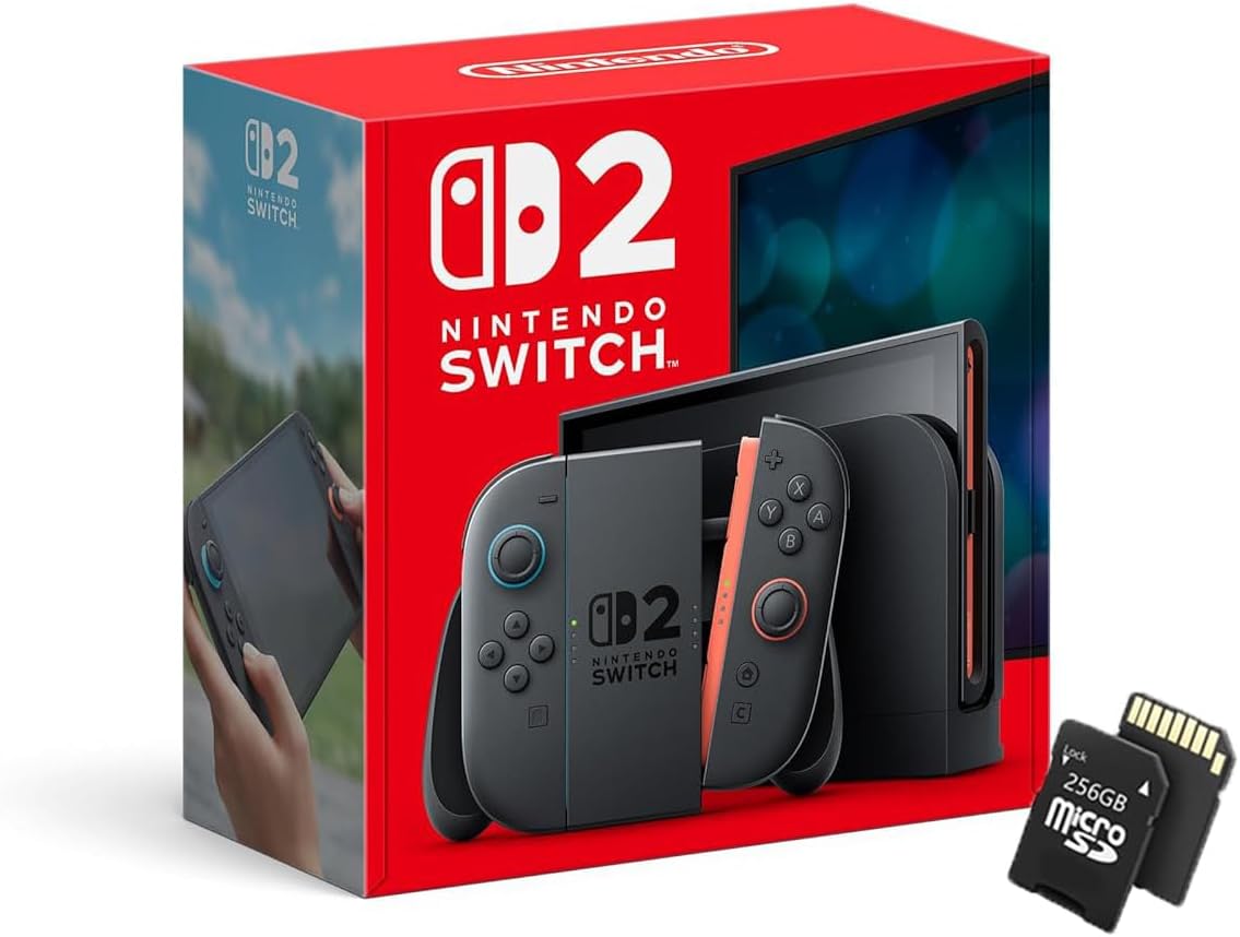 Nintendo Switch 2 System + 256GB MicroSD Card Bundle