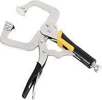 Vista 5 de SEUNMUK 4 alicates de bloqueo de abrazadera C de 11 pulgadas con almohadillas giratorias, abrazaderas de soldadura resistentes, alicates