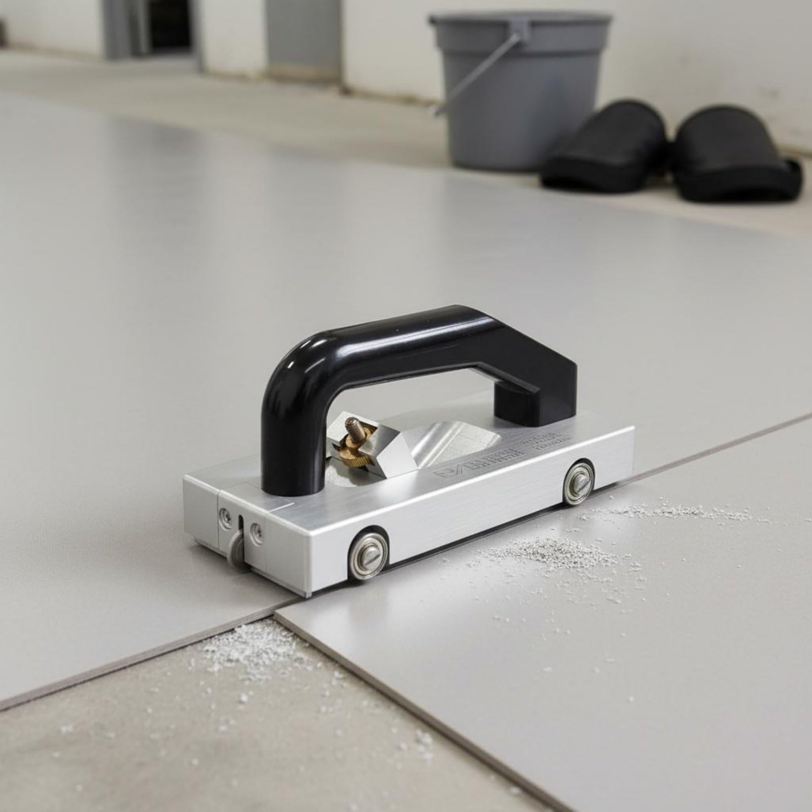 Herramienta de Corte de Suelos Vinílicos con Rueda Guía Herramientas Manuales Manual para Profesionales, Obra, Grande