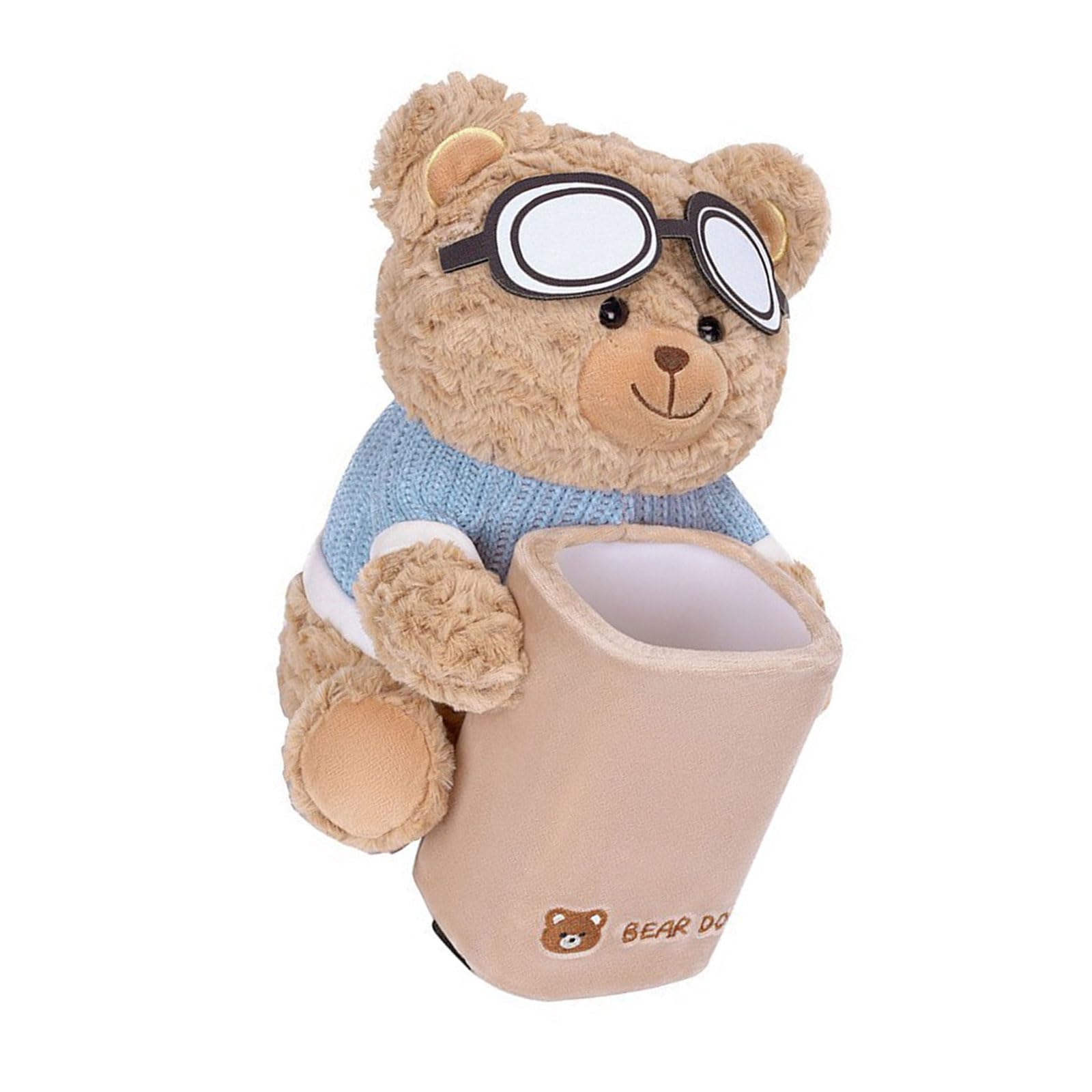 Kalttoy Friendly Plush Tissue Holder and Garbage Bin for Waterproof Inner Container and Easy Refills Systems Tissue Storage Holder