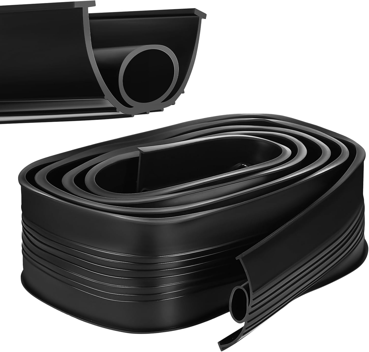 Vaguelly 1roll Epdm Garage Door Seal Weather Resistant Bottom Seal for Noise Insulation Barrier Kit for Easy Installation and