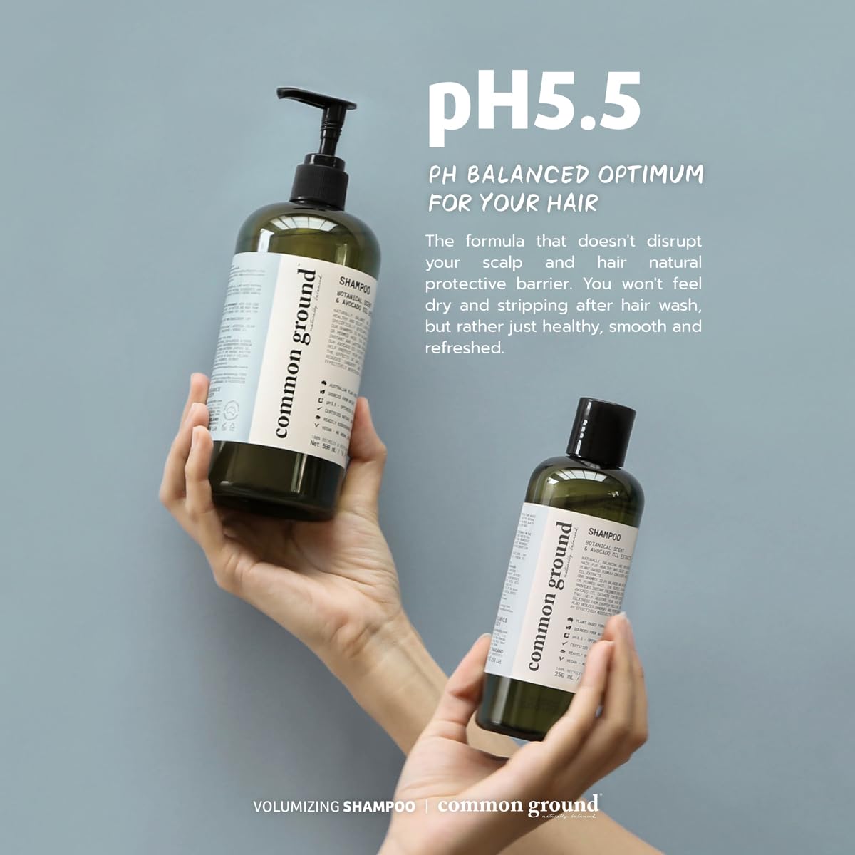 Common Ground Natural Shampoo and Conditioner Set; Paraben and Cruelty Free, Organic, Vegan, Plant-Based Formula, Botanical Scent and Avocado Oil Extract, for Men and Women (2 x 8.4 fl oz) - Image 6