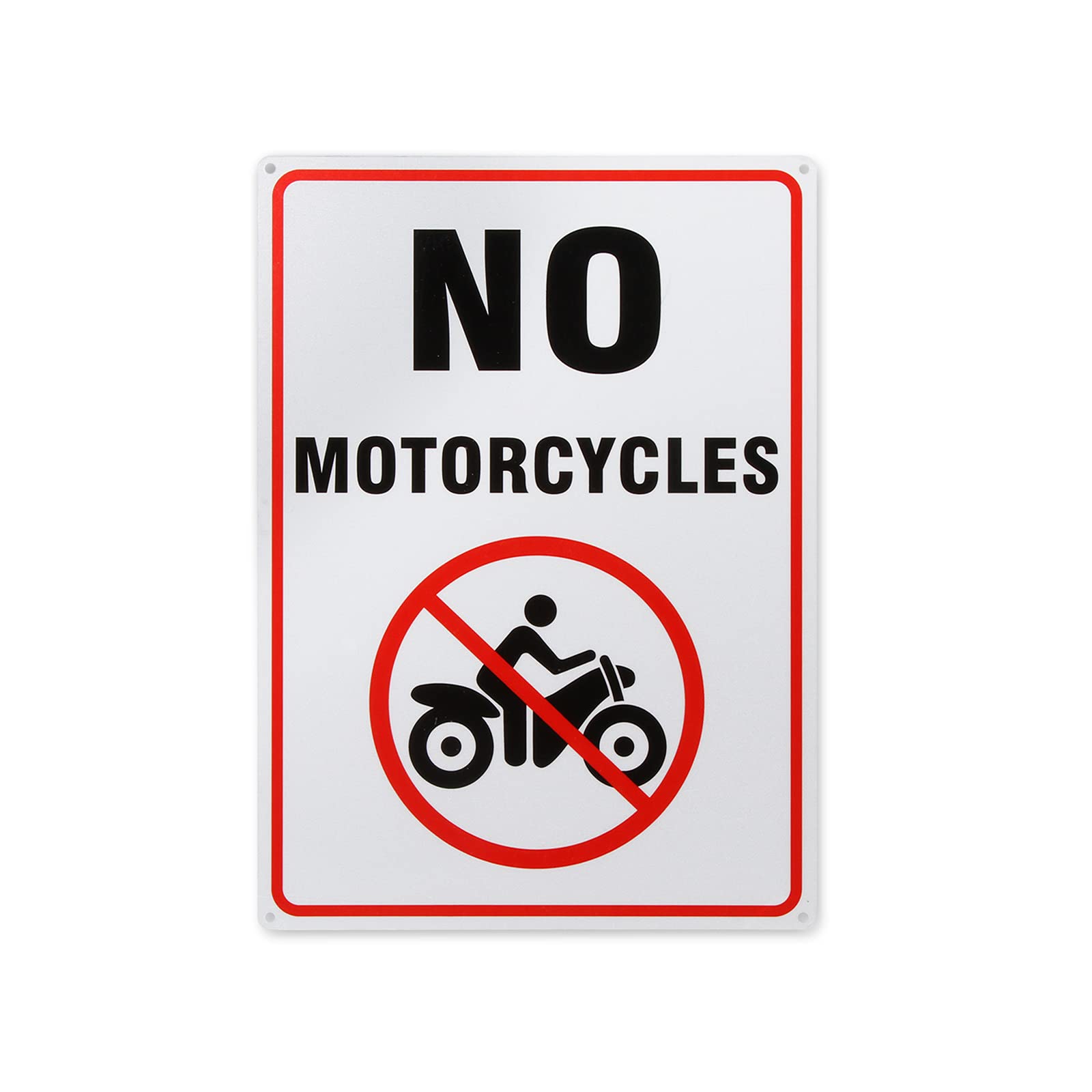 Verbotsschild „No Motorcycles“ – 25,4 X 35,6 Cm, Aluminium, Reflektierend, UV-geschützt
