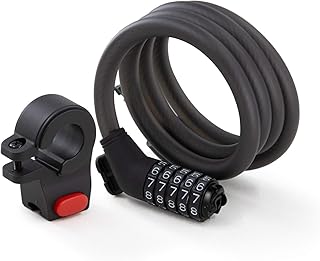 Segway-Ninebot Password Lock, with Strong inner core braided steel cable for extra protection, includes a buckle with anti-slip rubber pad