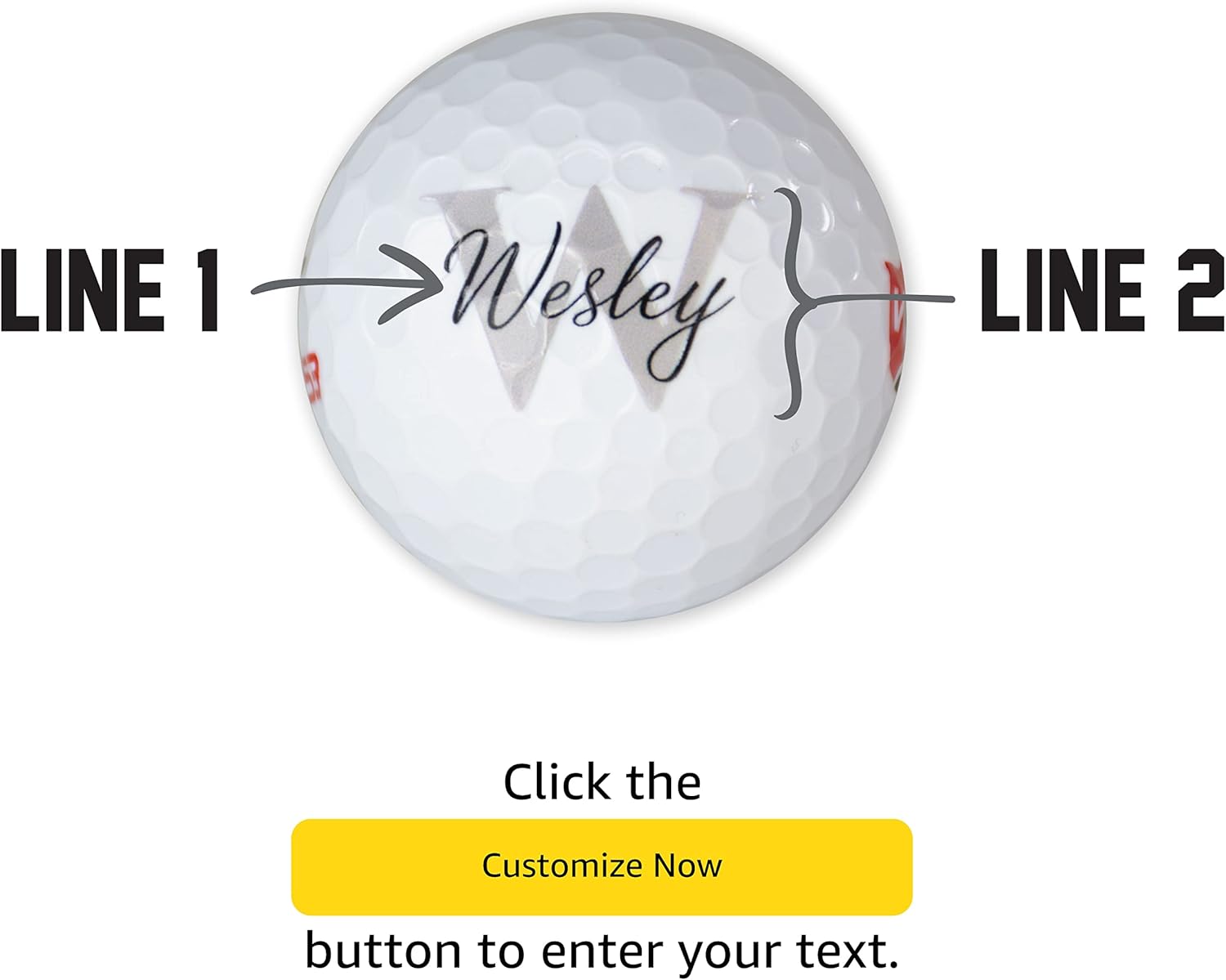 Personalized Golf Balls, 1 Dozen Wilson Staff Elite Golf Balls, Custom Monogram Designs, Personalized Golf Gifts for Men and Women