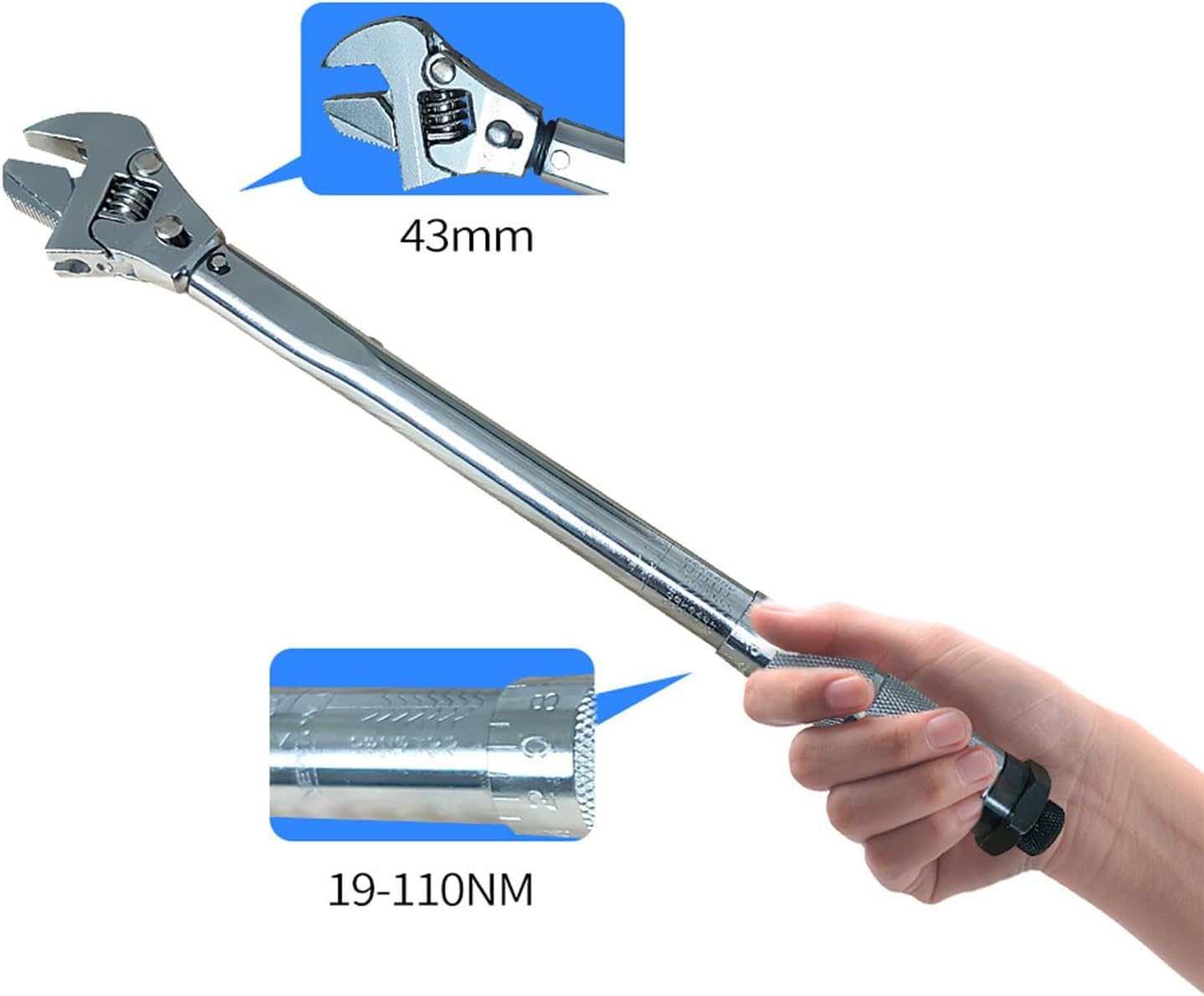 Chiave dinamometrica regolabile per mini split e sistema di refrigerazione, chiave resistente con sgancio rapido, 19-110 NM