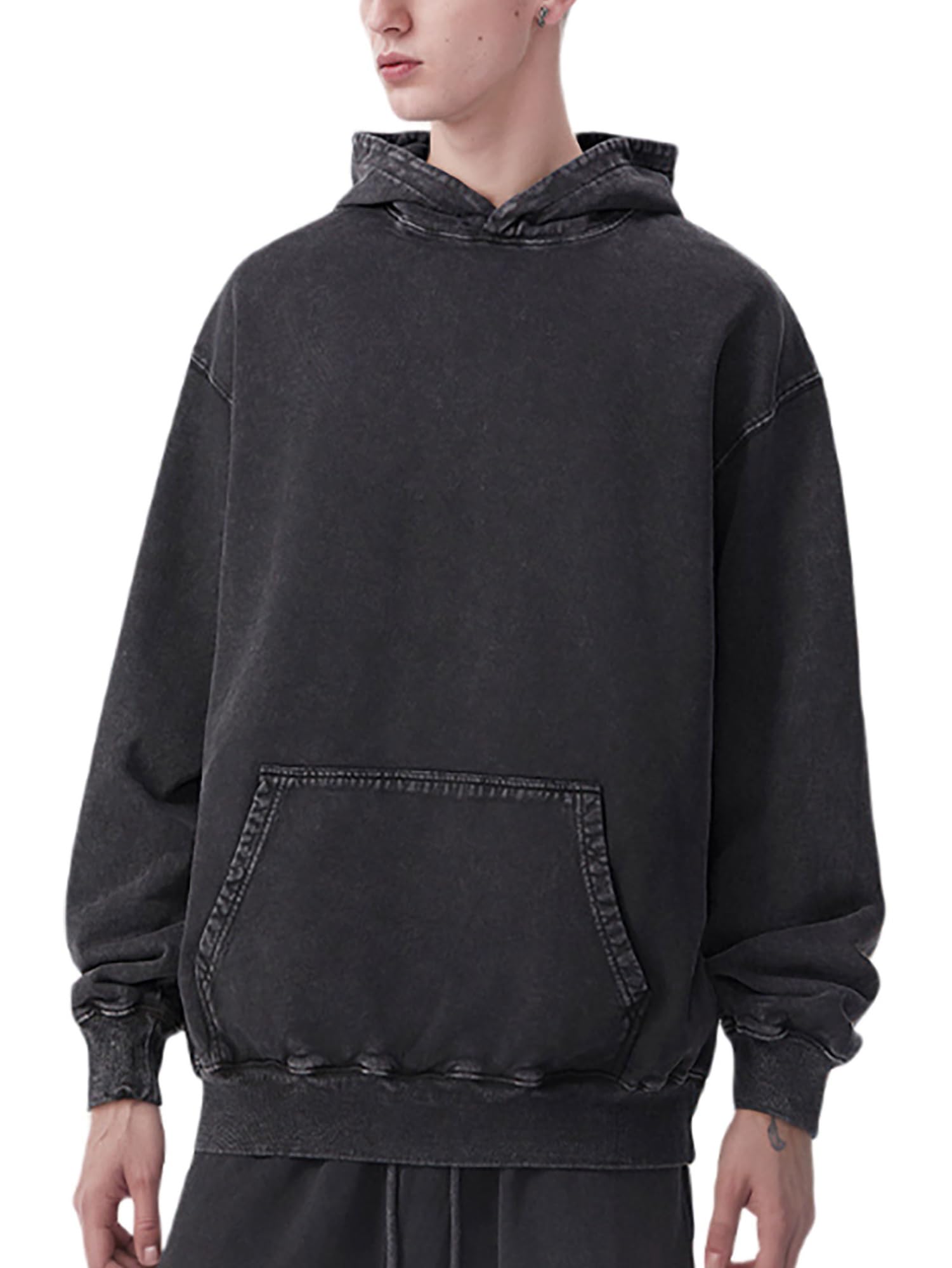 Sudadera Con Capucha Oversize Para Hombre Y Mujer, Sudaderas Vintage Batik Con Degradado Para Parejas, Hoodie Unisex Con Lavado Ácido, Estilo Urbano
