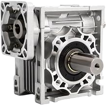 51 to 801 RV30 Worm Speed Reducer with Single Output Shaft and Shaft Adapter for 8mm Input Shaft of 57mm Nema 23 Motor