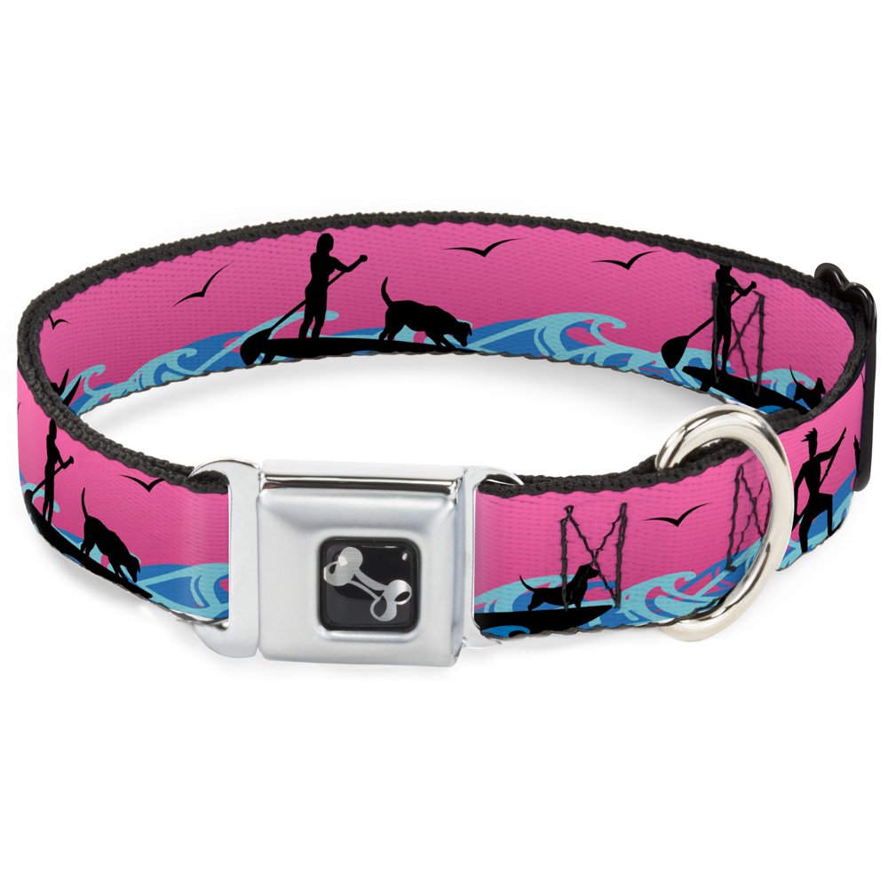 Collier pour chien Buckle Down large en nylon robuste avec boucle en métal résistante
