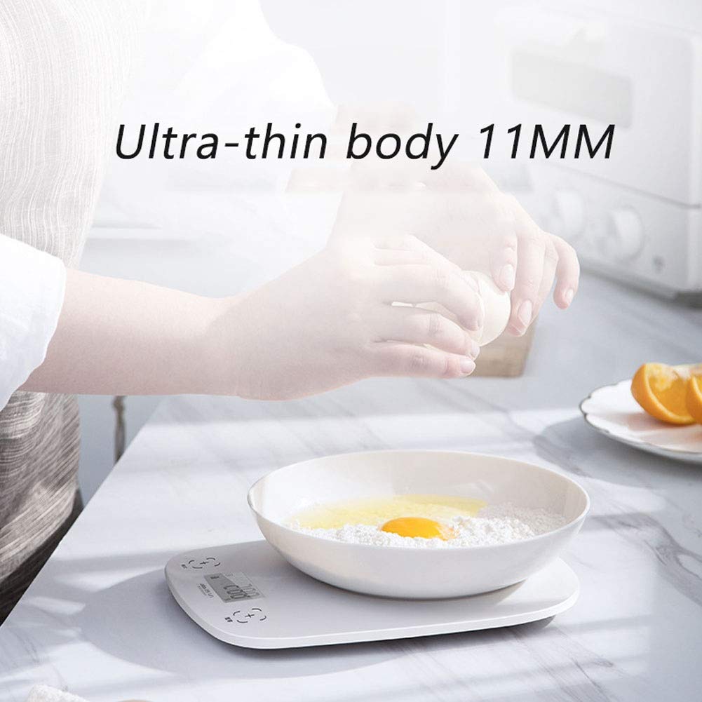 Báscula Digital De Cocina, Báscula De Precisión para Repostería Doméstica, Báscula Electrónica Comercial para Pesar Alimentos con Cero, Tara Y Retroiluminación