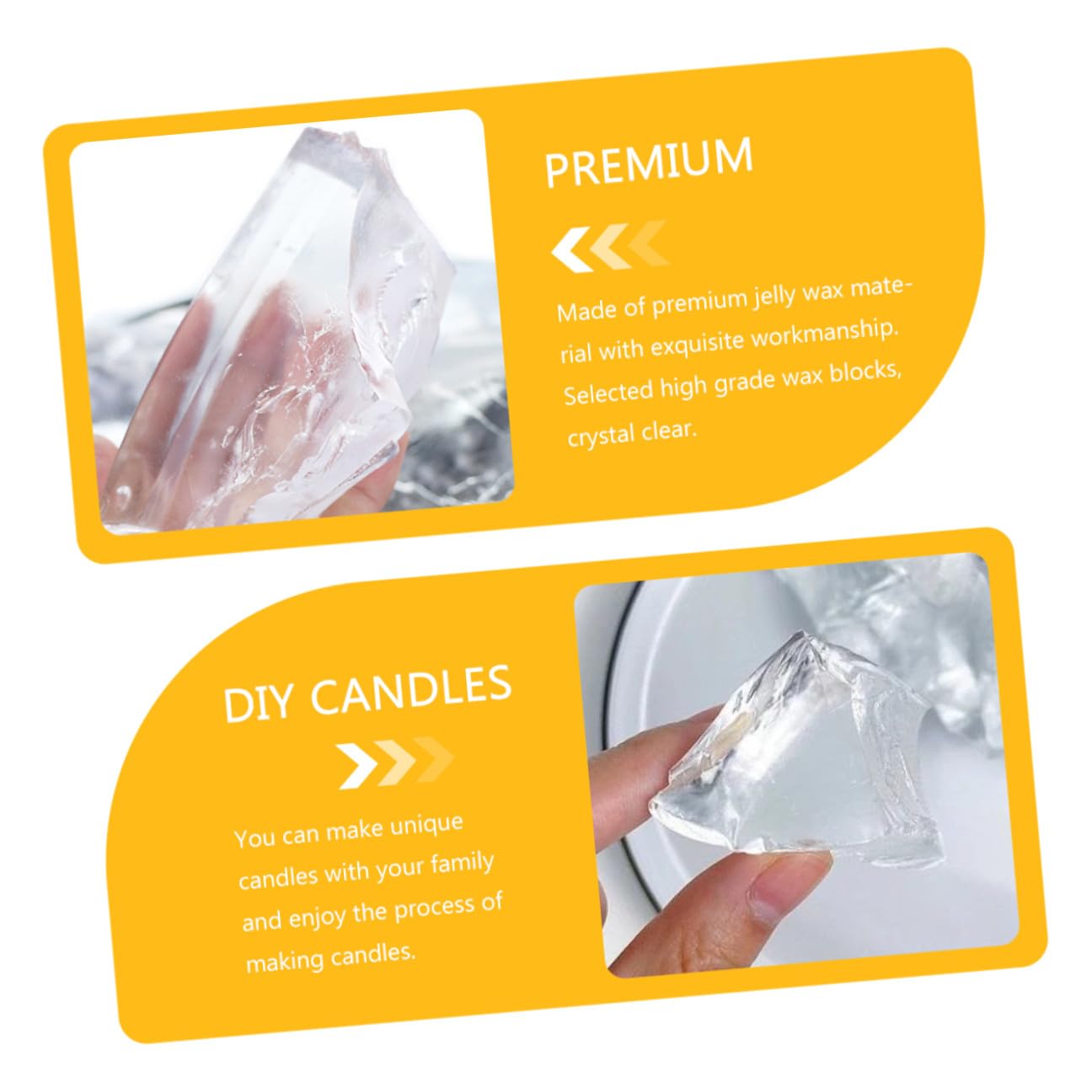 Mipcase Cera para Hacer Velas DIY Cera Gelatina Transparente Material Seguro para Manualidades y Velas Artesanales