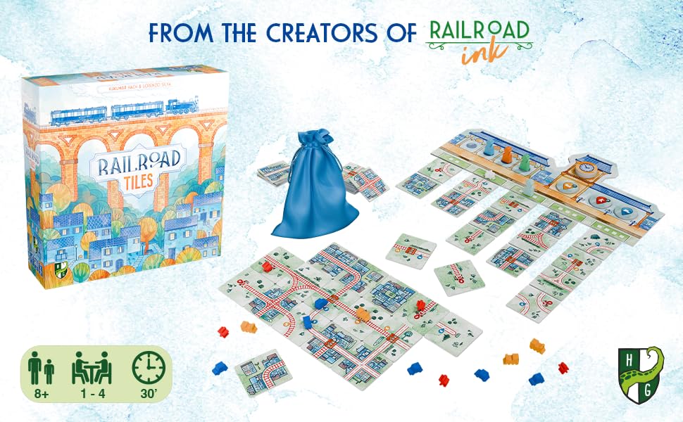 Railroad Tiles juego de mesa de estrategia familiar miniatura 6