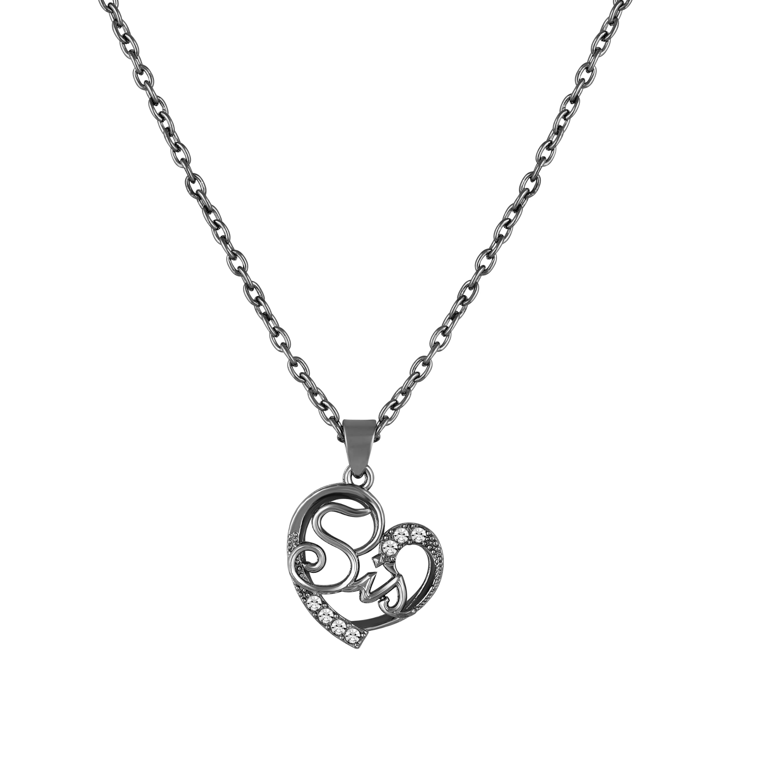 Mahi Heart Pendant Necklace with Chain for (PAPS1101921PR)