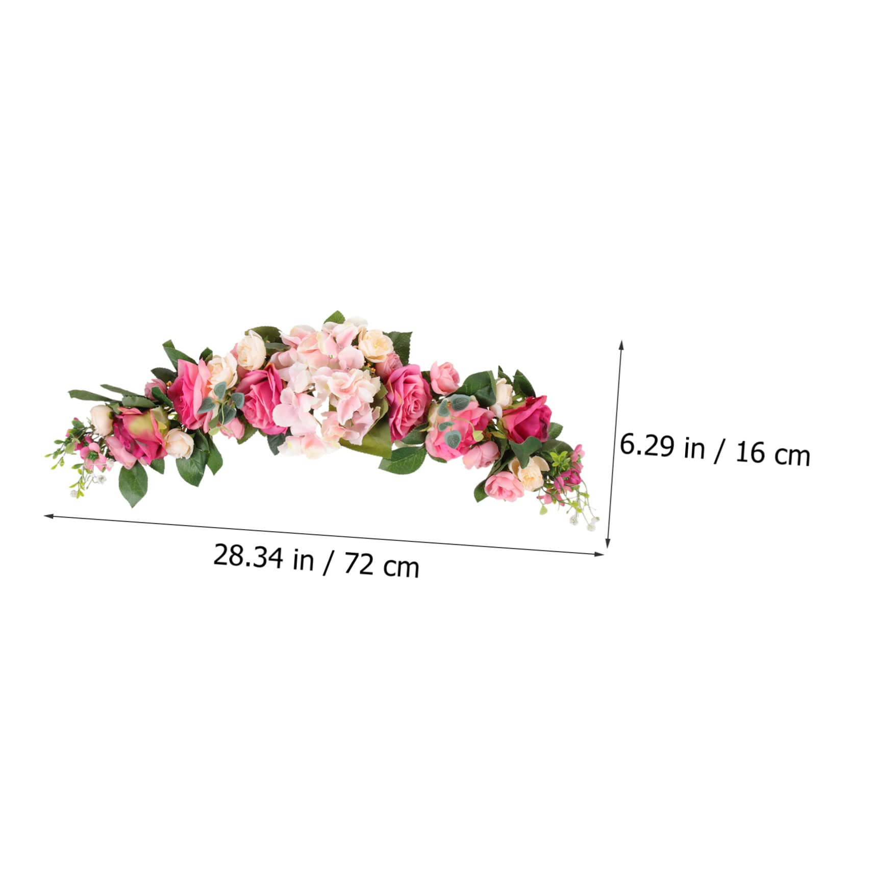 Künstliche Rosenblumen-Girlande Dekorative Blumengirlande für Türstürze Künstliche Hochzeitsrosen Blumendekoration für Fenster und Haustür