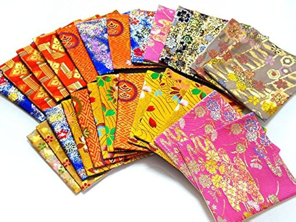ハンドメイド【930】金襴布地コースター50枚セット Amazon.co.jp: 【金襴の和小物】金襴 和柄 コースター 呉服屋