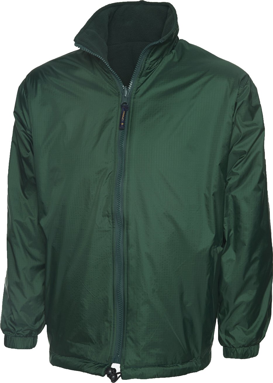 Shoppersbay Bottle Green Uneek Uc605 Premium Reversible Fleece Jacket Xs