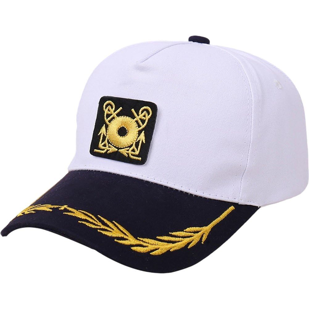 Unisex Captain Captain Captain Baseball Czapka z daszkiem z motywem morskim, czapka na podróż i wakacje na plaży.