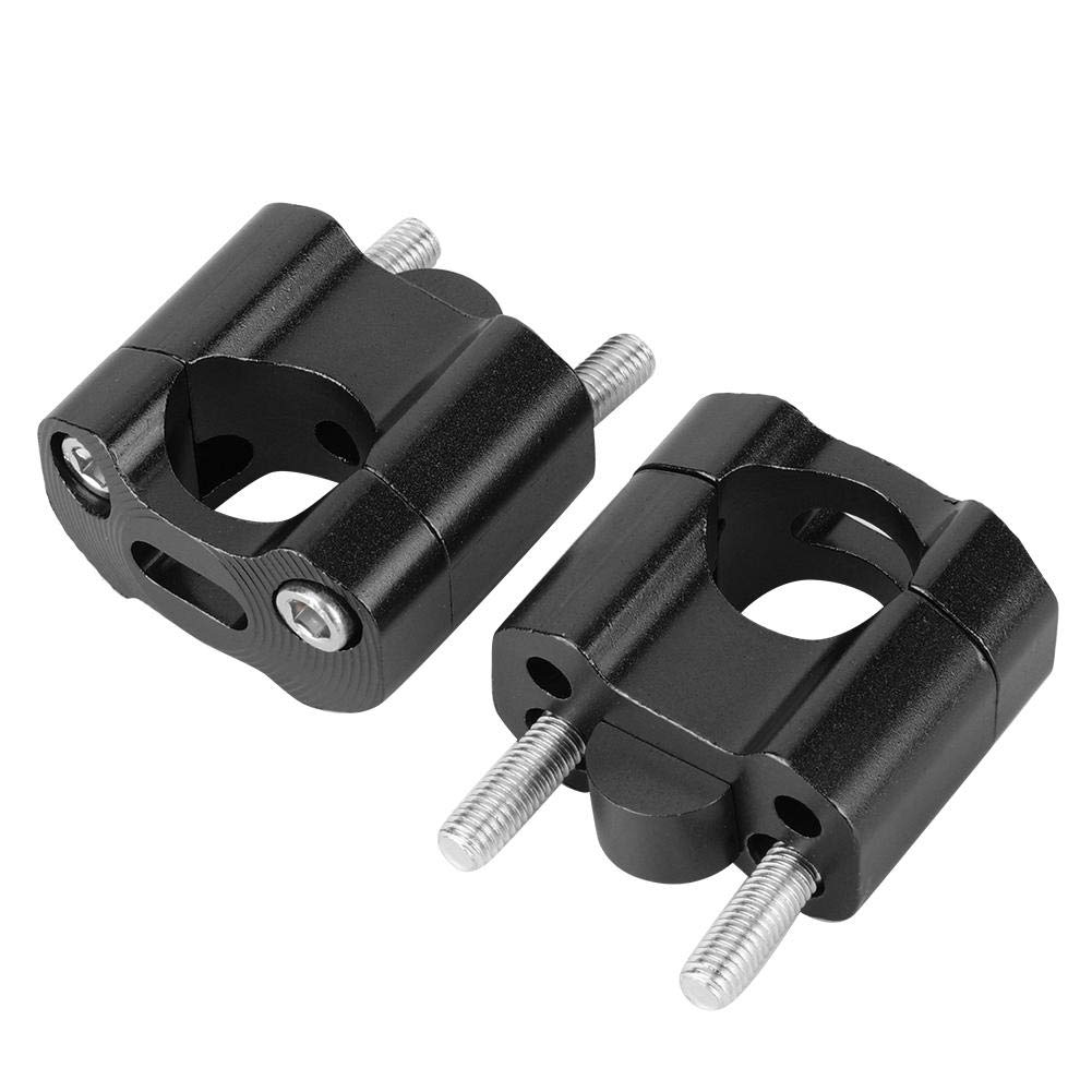 Riser Manubrio, Akozon 1 Paio 22mm / 28mm Morsetti Manubrio Moto Universale Regolabile Morsetto del Supporto del Manubrio della Moto Adattatore per Riser Manubrio in Lega di Alluminio(Nero)