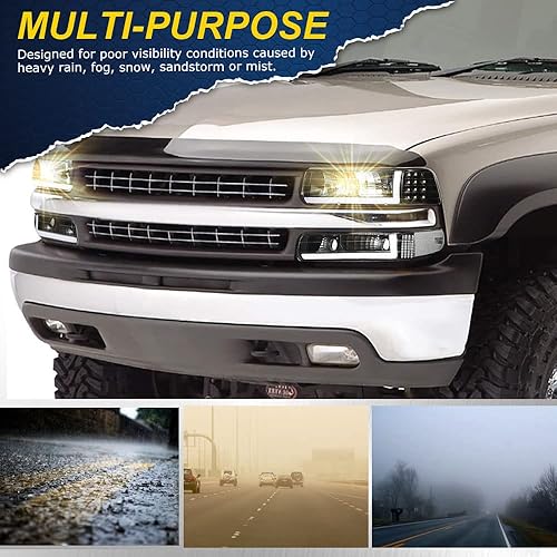 Miniatura 8 de G-PLUS Faros delanteros LED DRL compatibles con Chevy Silverado 1999-2002Silverado 1500HD 2500HD00-06 Tahoe Suburban 1500 2500, 2002, 2 unidades