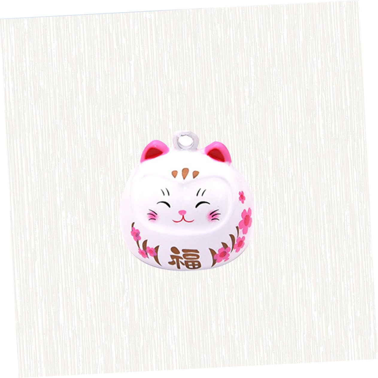 Petit Pendentif Cloche Japonaise Cuivre avec Chat Décor Porte-clés Et Cartable Accessoire Suspendu pour DIY Bruit Eau Blanc