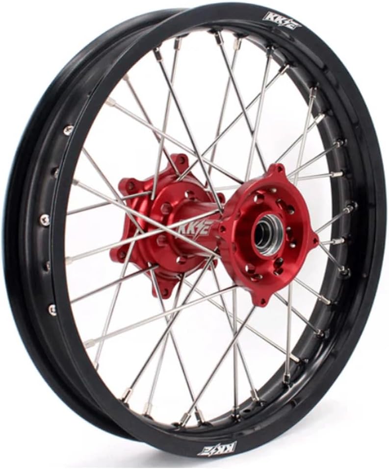 KKE 2.15 * 19" Motorcycle CNC Rear Dirt Bike Wheel Rims Fit HONDA CRF250R 2014-2026 CRF450R 2013-2026 CRF250RX CRF450RX 2020-2026 CRF450L 2019-2021CRF450X CRF450RL Red Hub