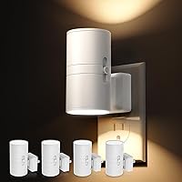 Vista 20 de L LOHAS LED Luz nocturna enchufable, luces nocturnas enchufables a la pared, sensor de luz, 0-100 lm, blanco suave 3000 K, luz nocturna regulable