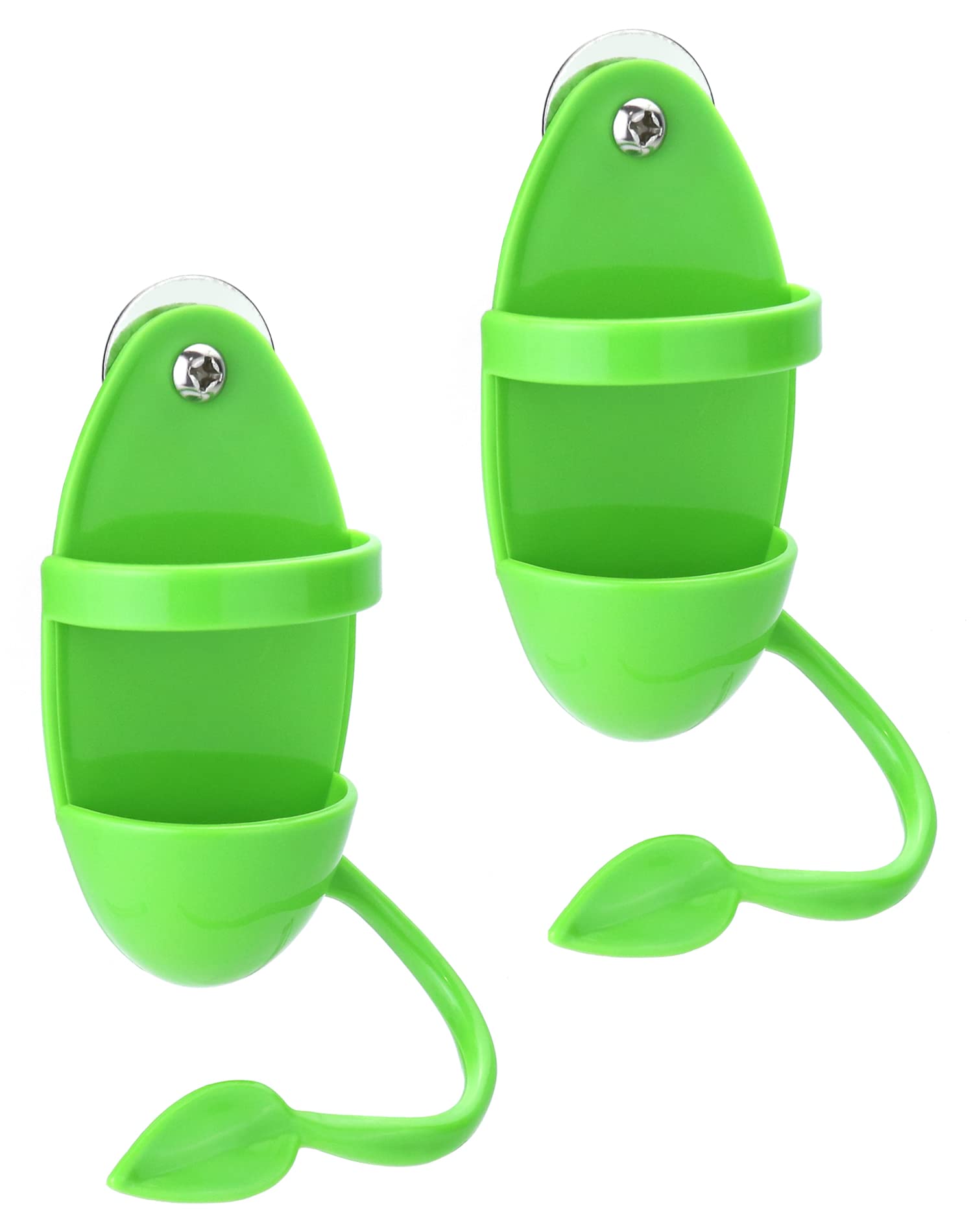 QWORK® 2Pcs Support pour os de seiche Oiseaux avec perchoir, mangeoire à Oiseaux pour mil/Fruits/légumes