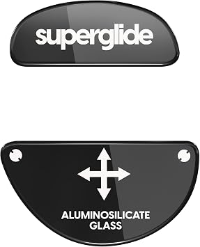Pulsar Gaming Gears Superglide - Fastest and Smoothest Mouse Feet/Skates Made with Ultra Strong Flawless Glass Super Fast Smooth and Durable Sole for Zowie EC Series [Black]