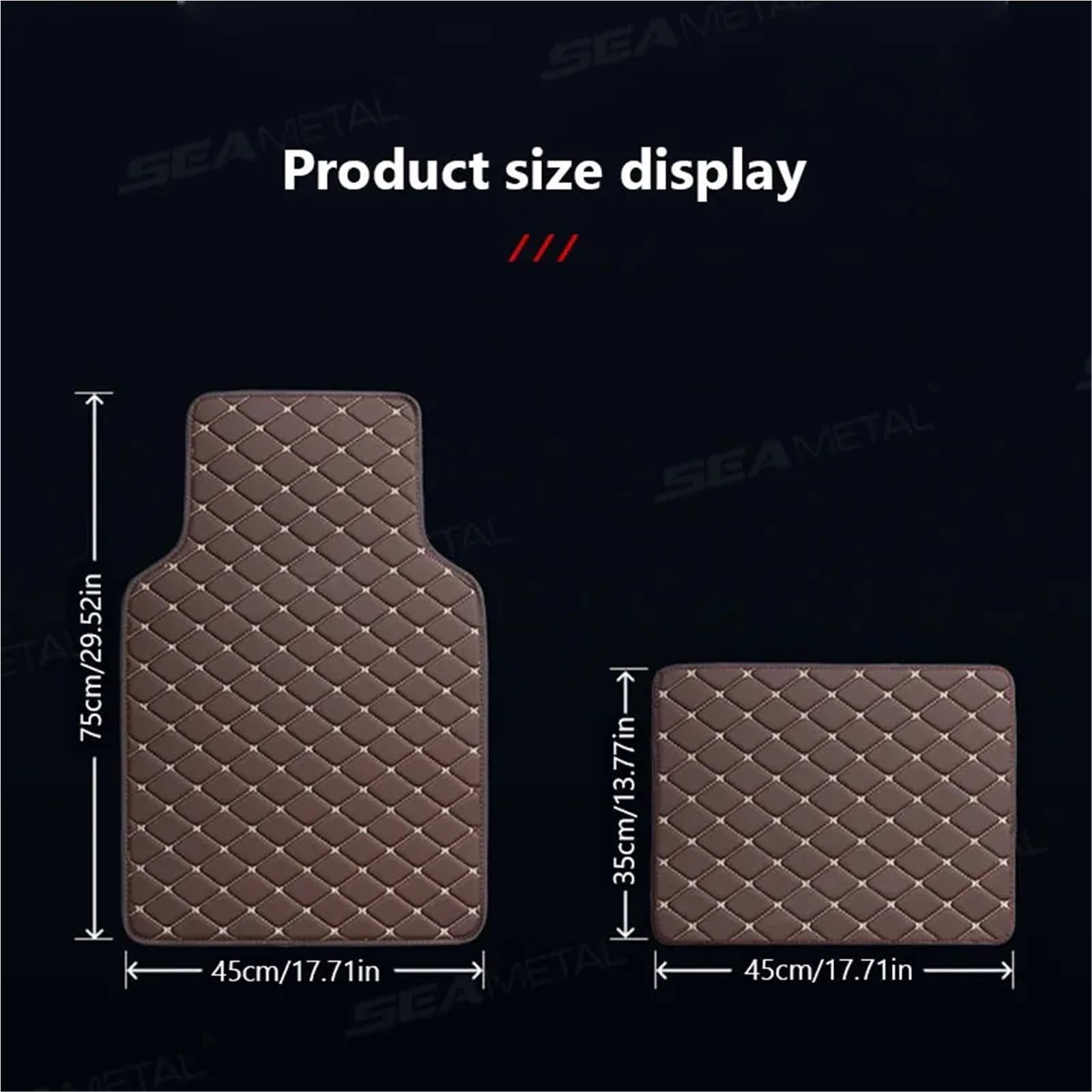 Dywaniki samochodowe 4 szt. uniwersalne PU wodoodporne samochodowe podkładki ochronne dywaniki przednie i tylne zestaw antypoślizgowym dywanikom samochodowym(4pcs Red line)