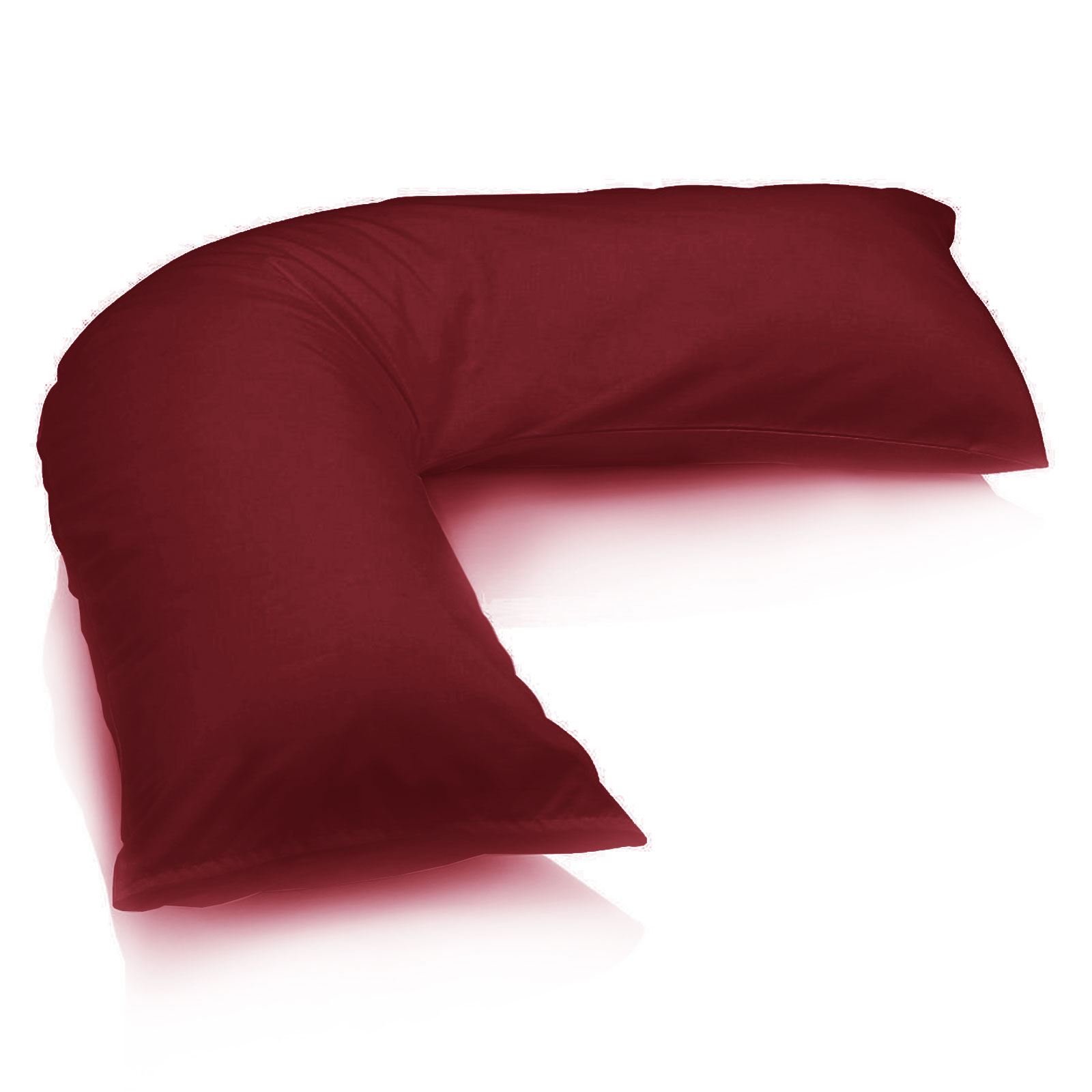 V SHAPED PILLOW COVER CASE MATERNITY ORTHOPAEDIC SUPPORT PREGNANCY BABY NURSING[Wine ,V Pillow Case]