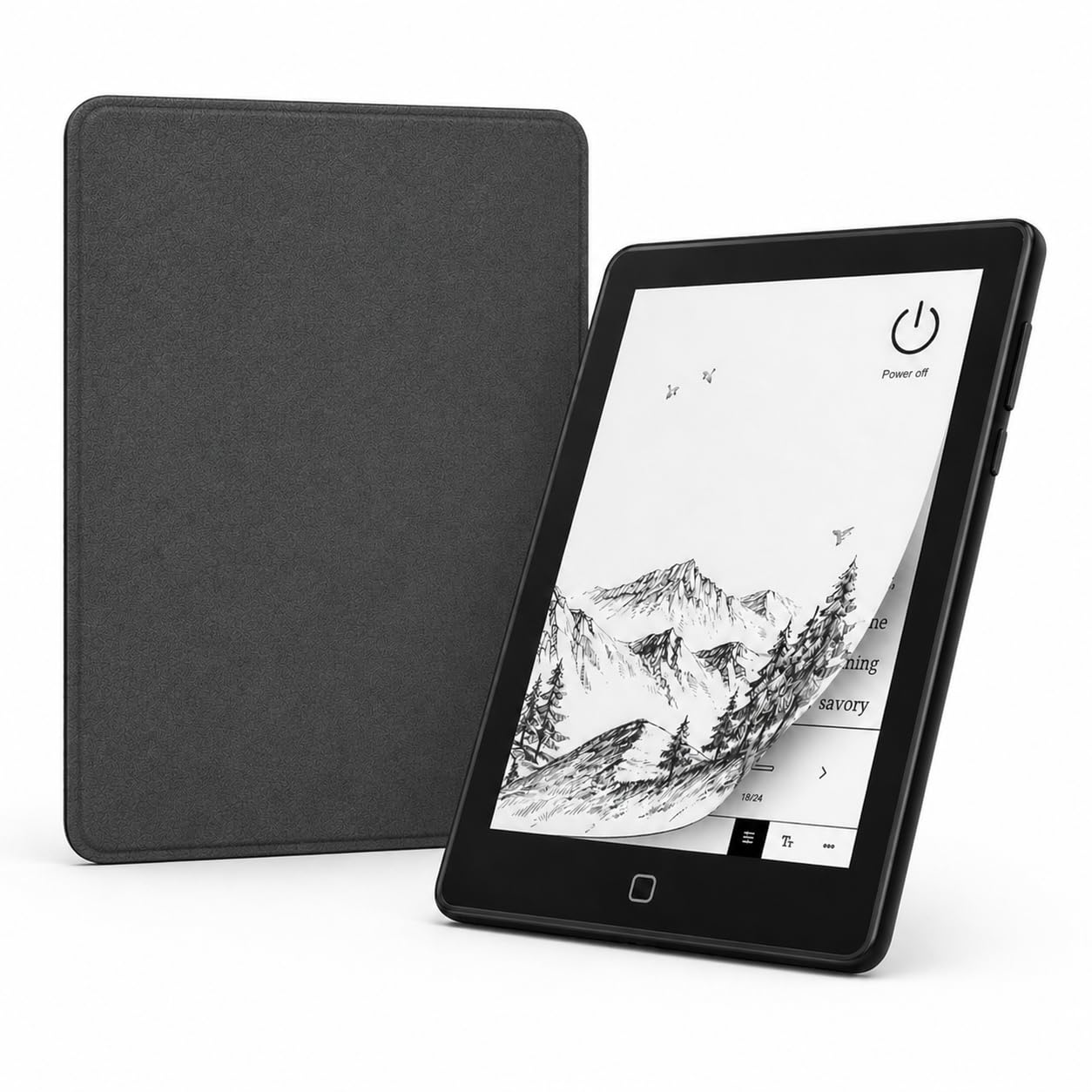 Cason Cover Case for E-Book Reader 6 inch Case, Slim Smart Flip case Cover for E-Reader Tablet (Grey)-image-38