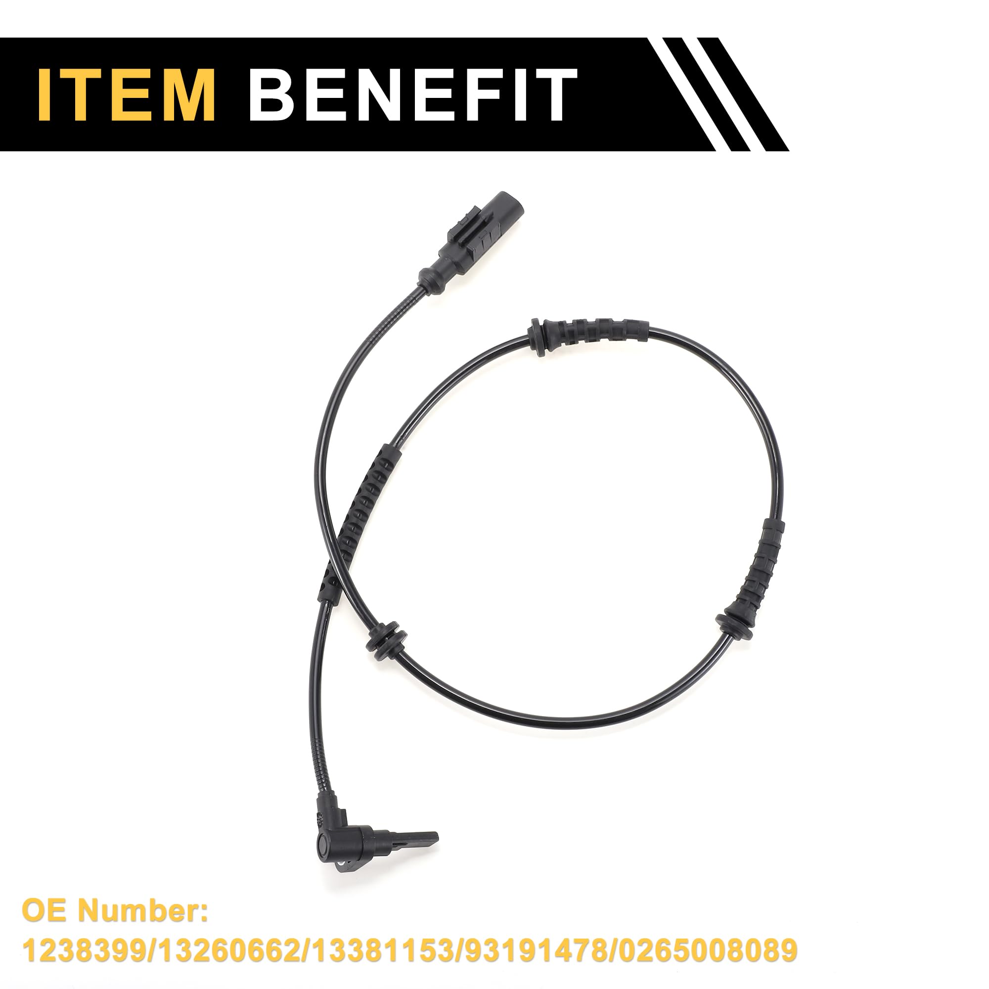 Sensore di velocità della ruota ABS anteriore sinistro destro Sensore di sistema antibloccaggio ABS N.1238399/13260662 per Opel Corsa Mk3 (D) Hatchback (S07)