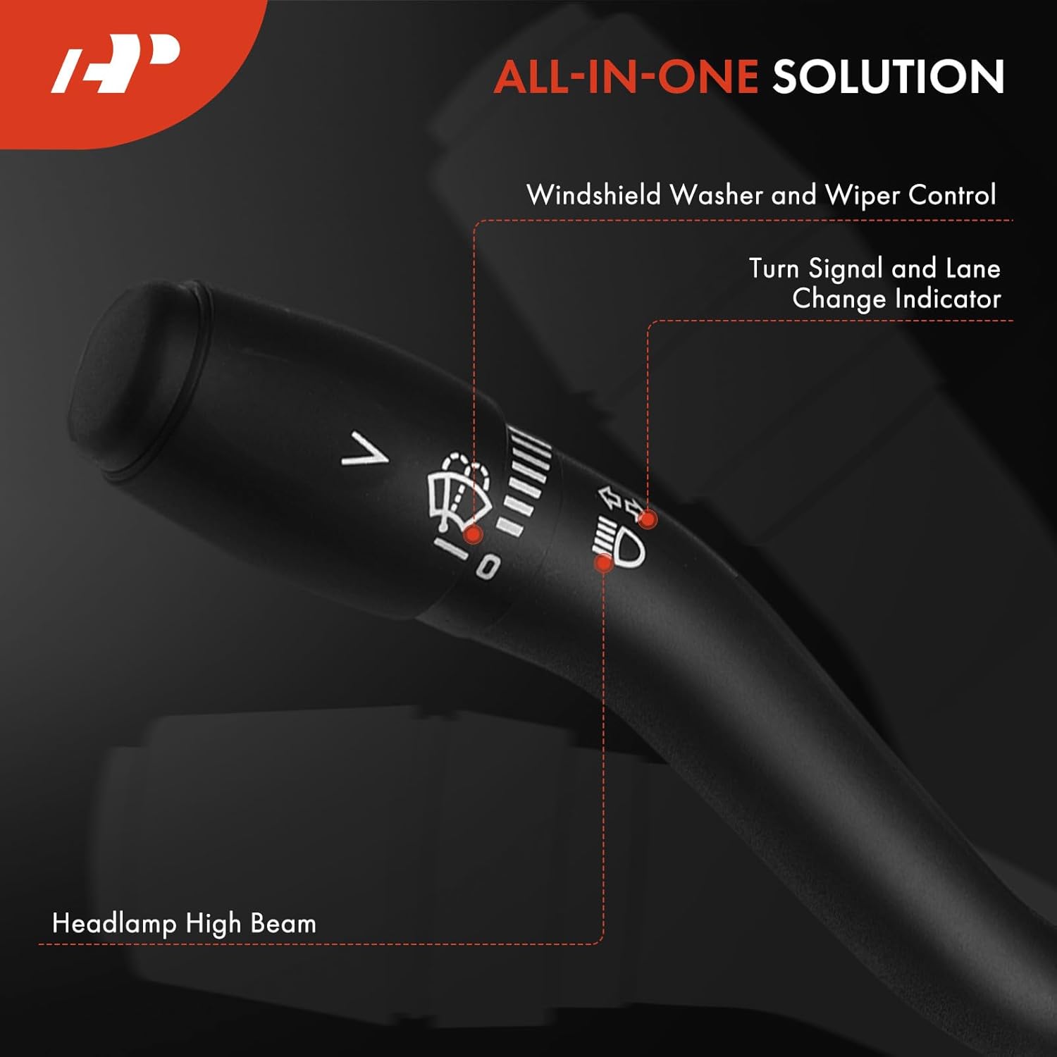 A-Premium Turn Signal Switch Headlamp Beam Windshield Washer Wiper Switch [16-Pins] Compatible with 1997-2004 Ford E-150/250/350 (Club Wagon/Econoline/Econoline Club Wagon/Super Duty)