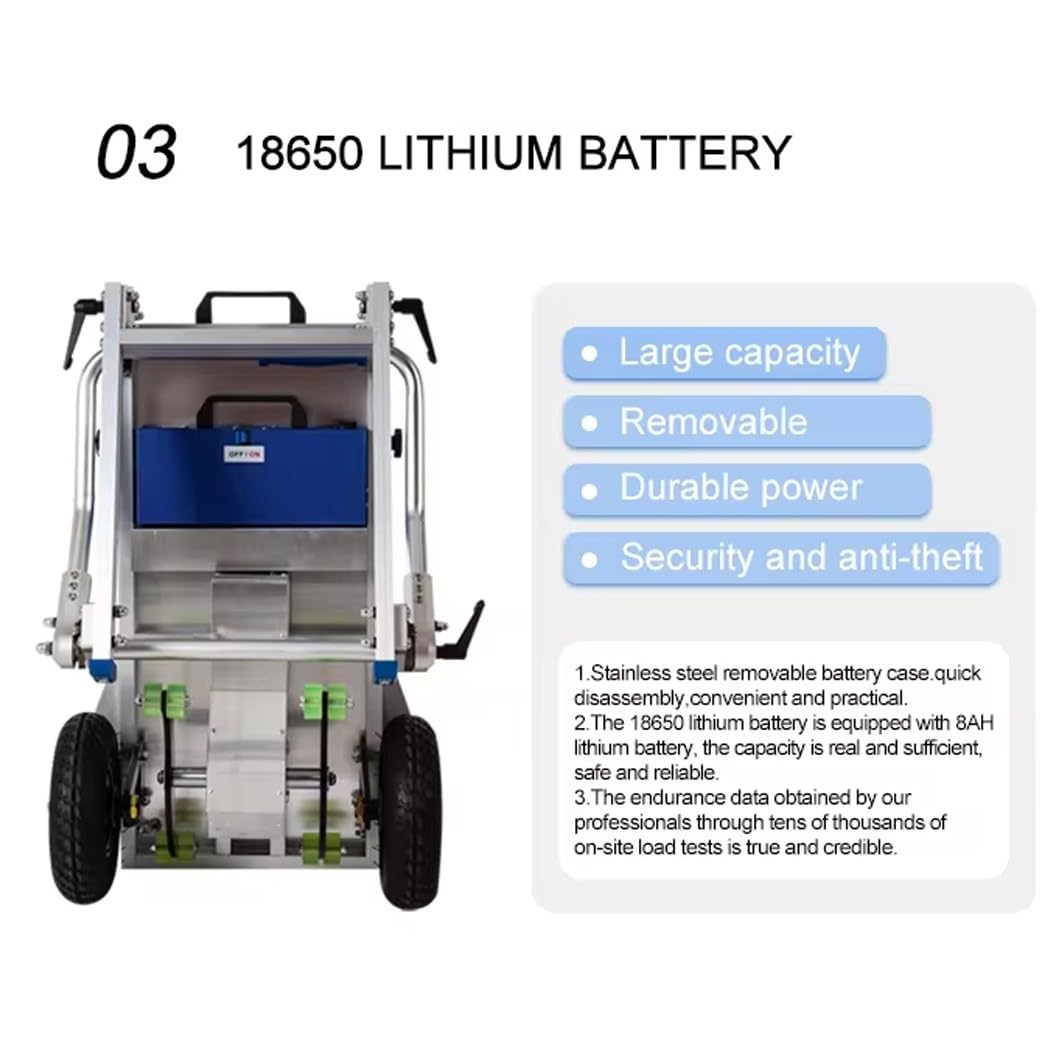 Elektrischer Treppensteiger,Mit Ausziehbarem Griff,Elektrischer Treppensteiger,Electric Stair Climber Aus Aluminiumlegierung,Trolley-Rädern,Dolly-Trolley,Tragfähigkeit 200 Kg A