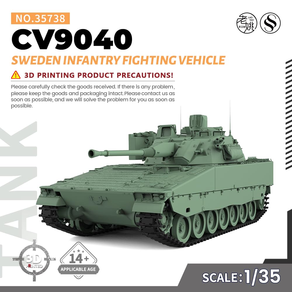 MRY-SFW SS35738 1/35 zestaw do budowy modelu wojskowego Szwecja CV9040 czołg ochronny