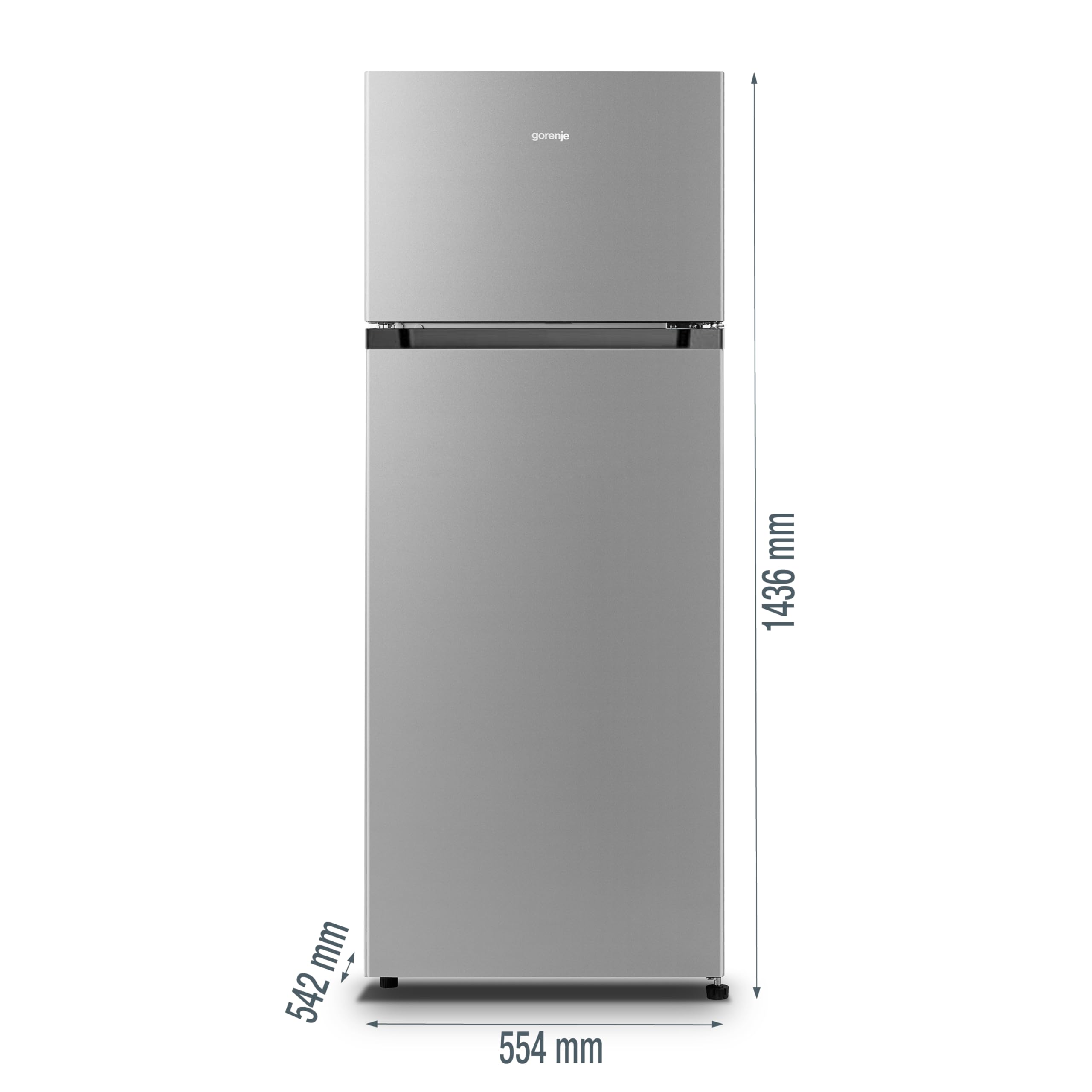 Gorenje RF414DPS4 Kühlgefrierkombination/Freistehend/206L Gesamtvolumen/ 39dB/Energieeffizienzklasse: D/CrispZone/EcoModus/LED Innenbeleuchtung/(BxHxT): 55 – Bild 2