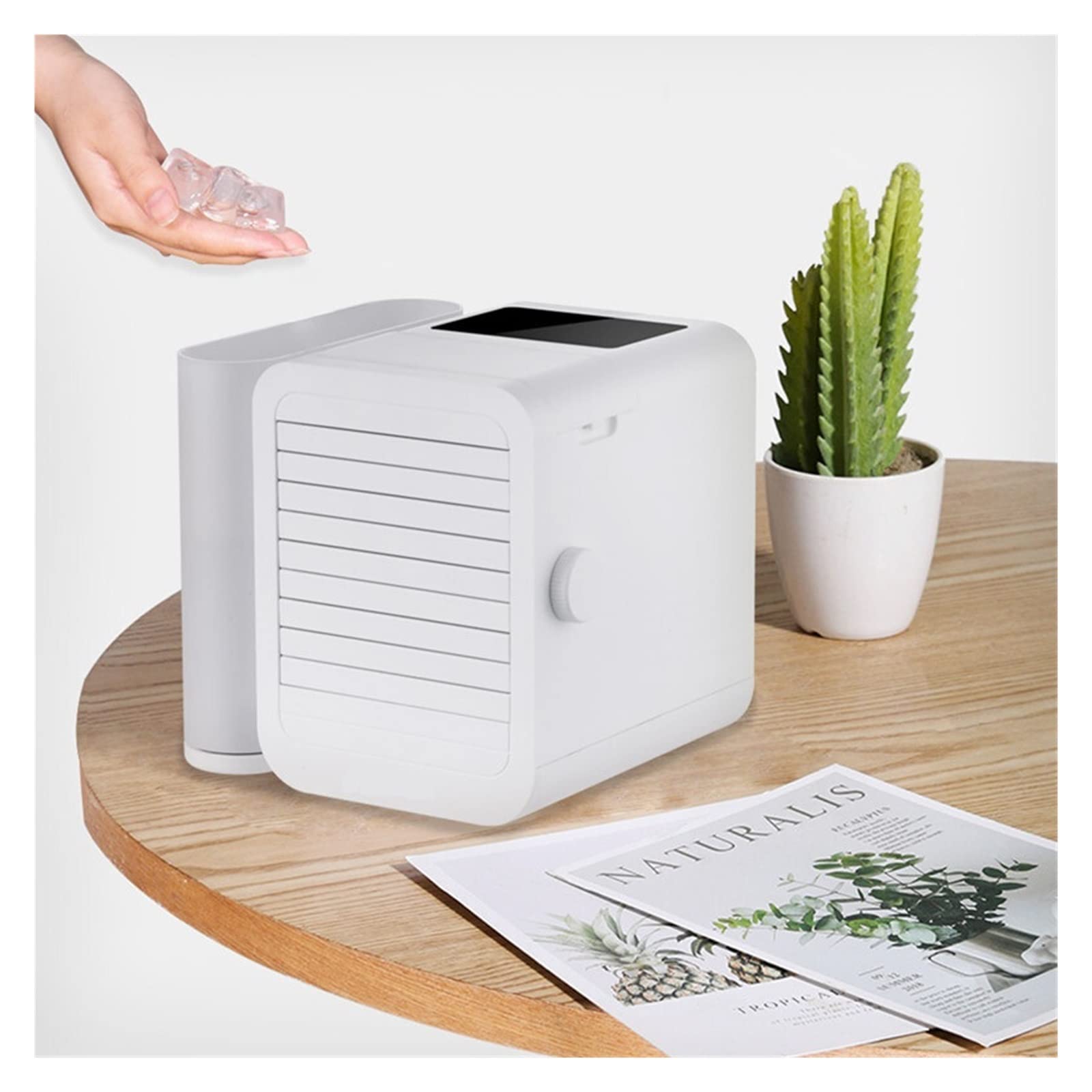 3 w 1 Mini klimatyzator Wentylator chłodzący biurkowy Ekran dotykowy Rozrząd Nawilżacz spalin Home Office Przepływ Powietrza Komfort Orzeźwiająca Bryza(Youth verison)
