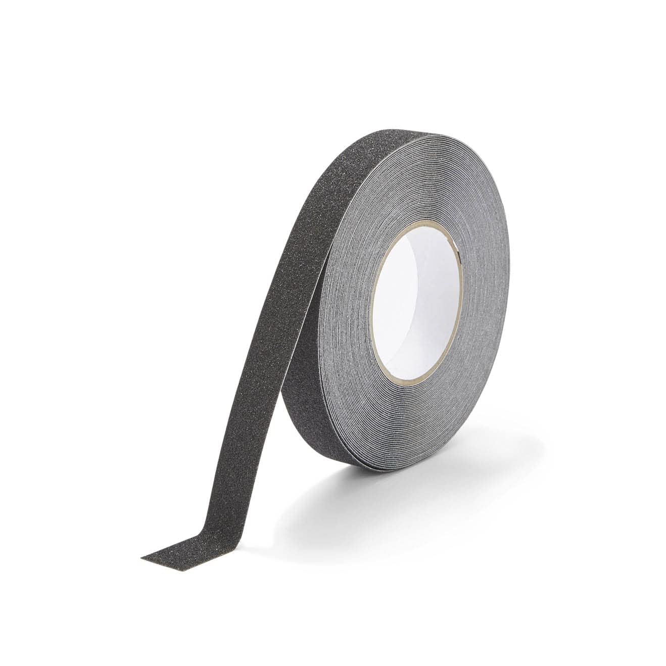 Durable DURALINE GRIP Non-Slip Floor Tape - Self-Adhesive Marking Tape with 25mm Thickness and 15 Metres in Length - Ideal for Stairs, Ramps, etc. - Black