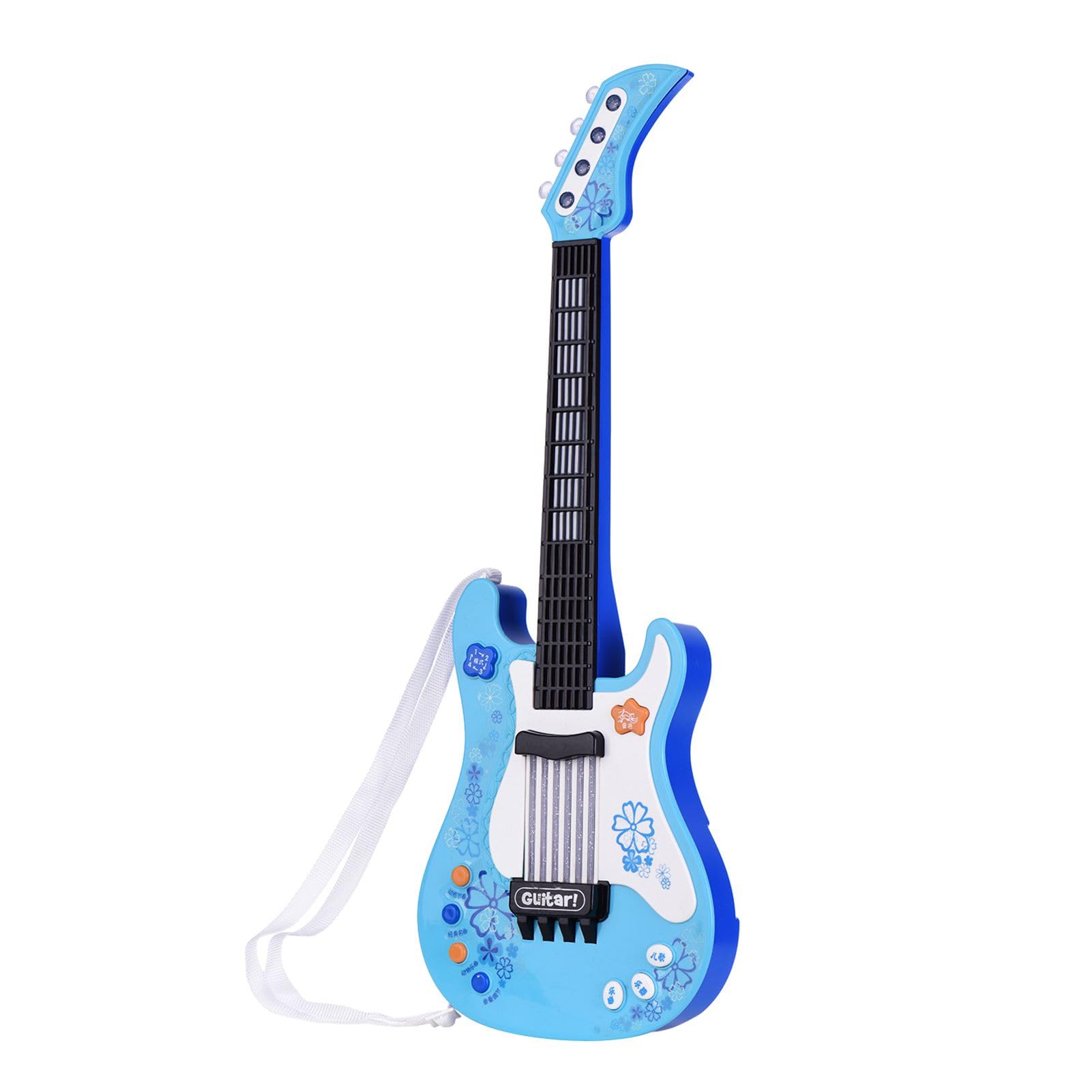 Zerodis Guitare Jouet pour Enfants, 4 Modes de Jeu, Toucher Infrarouge,