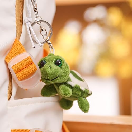 Miniatura 2 de Sluswallow Mini tortuga verde, lindo llavero de tortuga marina colgante de dibujos animados para accesorios de bolsa de regalo de cumpleaños,