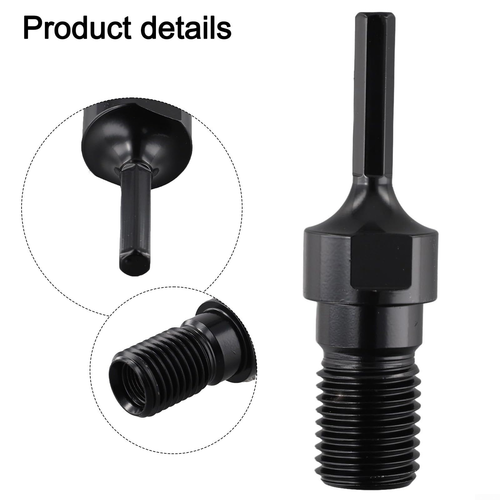 Kernbohrer-Adapter, 1-1/4-7 UNC Außengewinde auf Sechskantschaft, geeignet für Bohrhammer, elektrische Bohrmaschinen und Wasserbohrer-Verlängerungen.