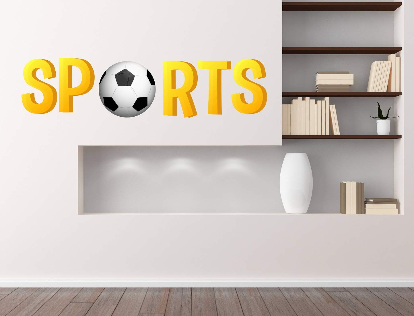 Sports Printed Vinyl Wall Sticker for Kids Room/Bedroom/Dining Hall| Wall Sticker for Home Decor (Medium, 100 cm x 20 cm)