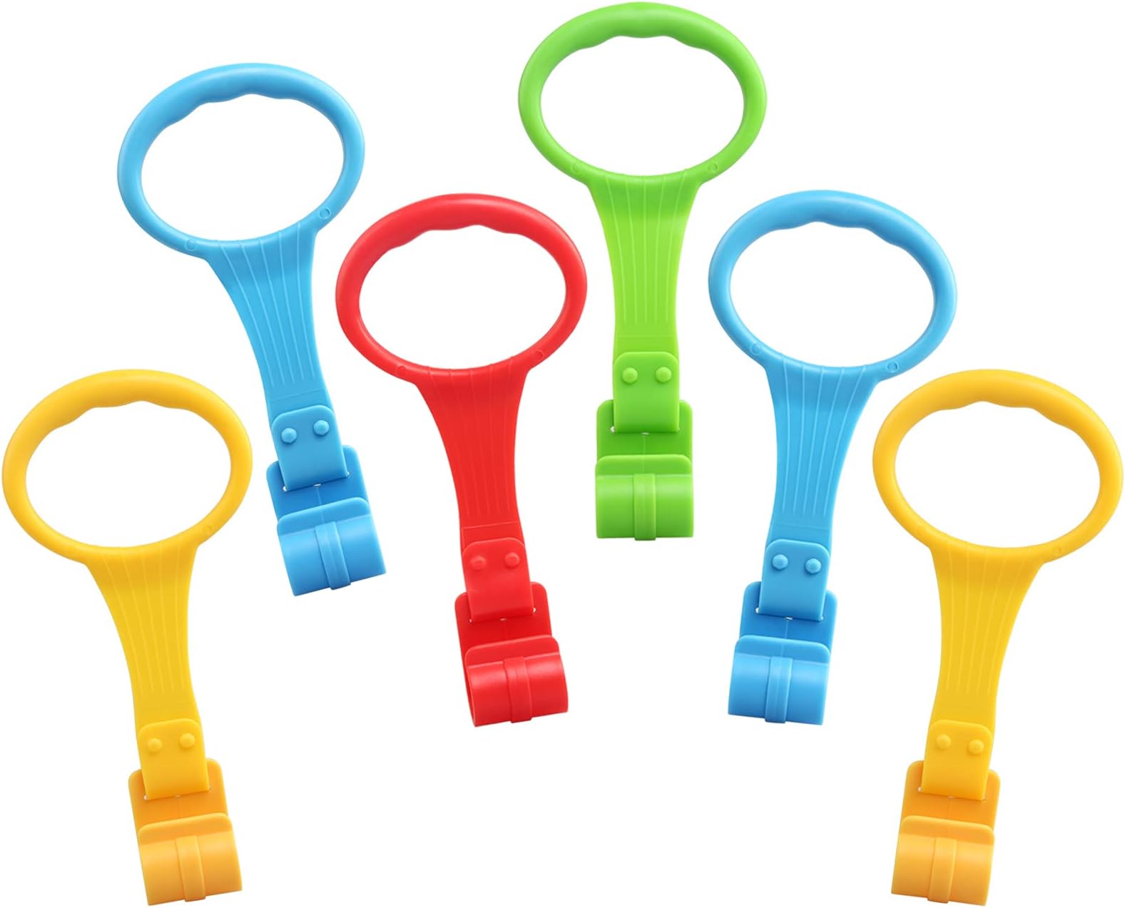JoyPlus 6PCS Baby Playpen Ring Baby Crib Pull up Rings Baby Bed Stand Up Rings Baby Walking Assistant Baby Walker Baby Crib Hanging Rings.