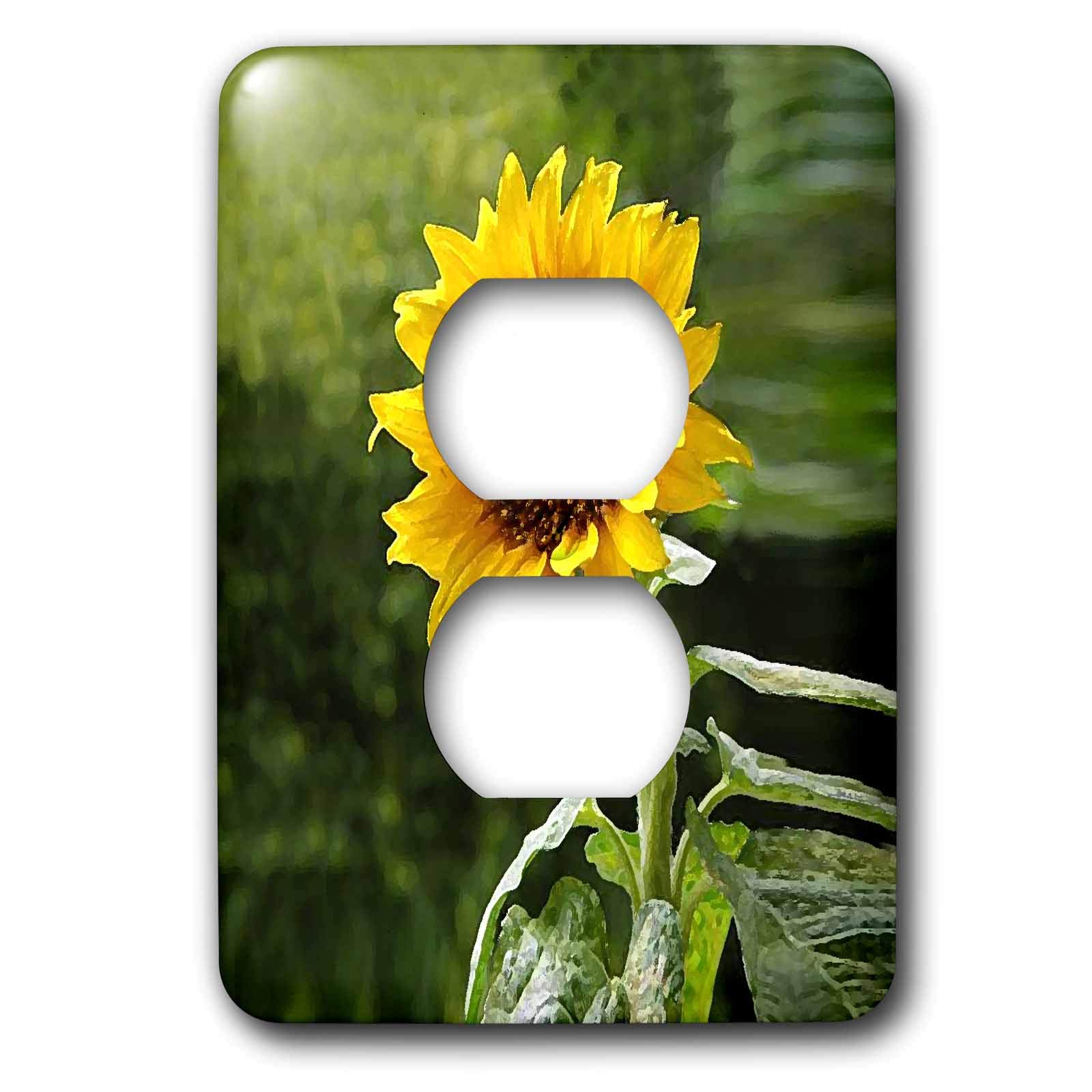 Tournesol 2 Prise plaque de finition murale 3dRose lsp_4190_6 aux détails graphiques précis