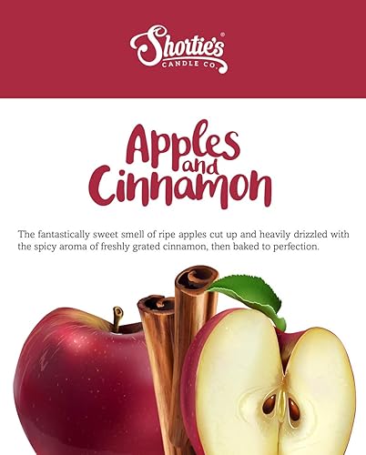 Miniatura 4 de Vela de soja natural perfumada de manzanas y canela, aceites esenciales de fragancia, 100% libre de soja, ftalatos y parabenos, combustión limpia, 9