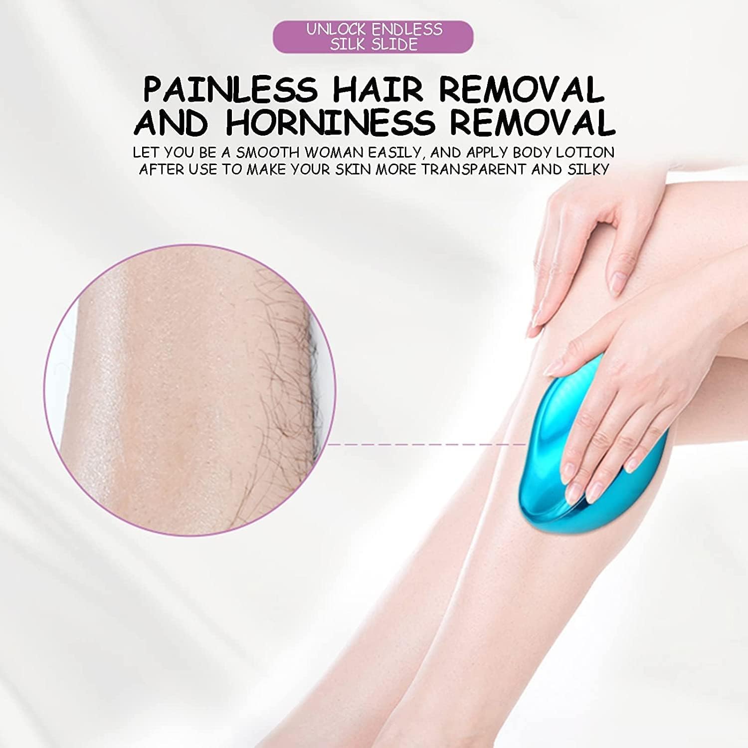 Hair Removal for Women, Armpits Back Legs Arms Bikini Line & Facial Hair Removal, Flawless Hair Remover for Sensitive Skin - Quickly and Painlessly Ergonomic Design Depilator (White)