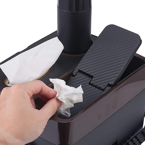 Miniatura 8 de Organizador de cubo de almacenamiento multifunción marrón para coche, soporte para tazas, caja de pañuelos, organizador interior de coche